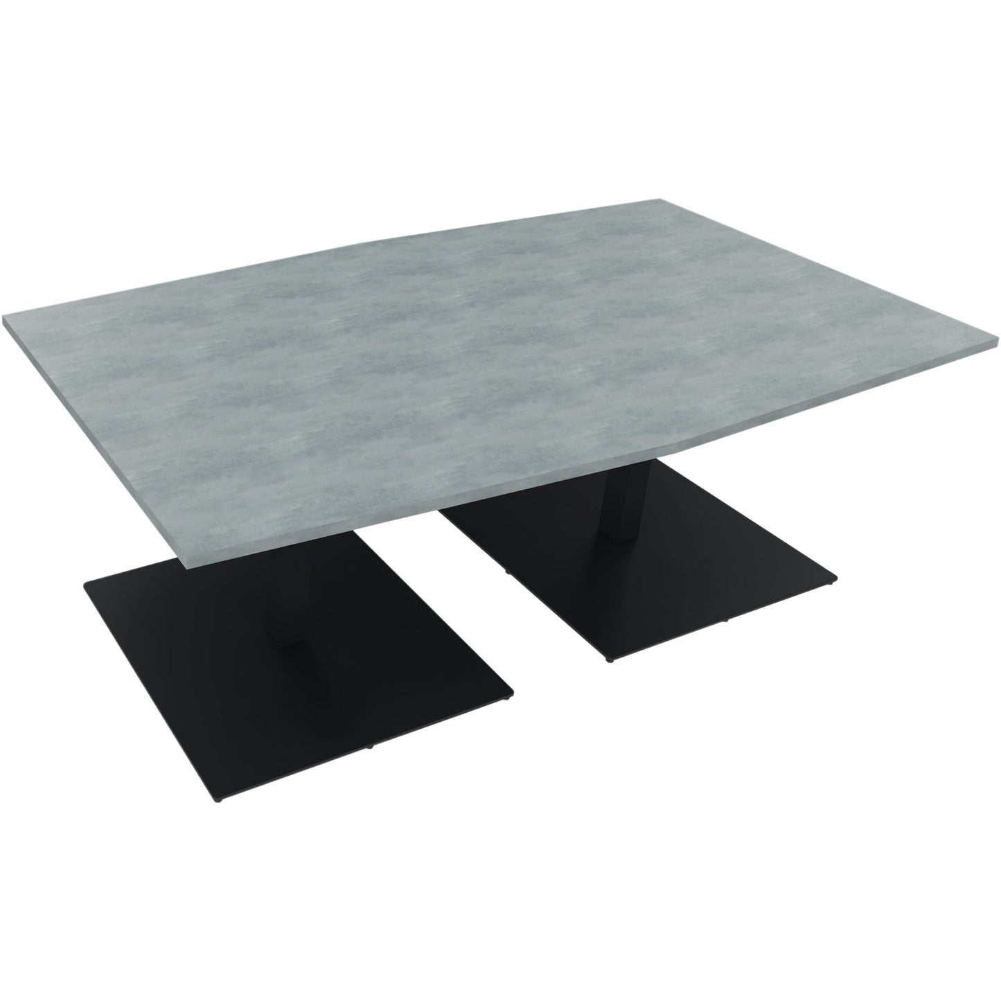 Konferenztisch communication 2.000 x 720 x 1.000/1.100 mm (B x H x T) Holz Farbe der Tischplatte: beton hell