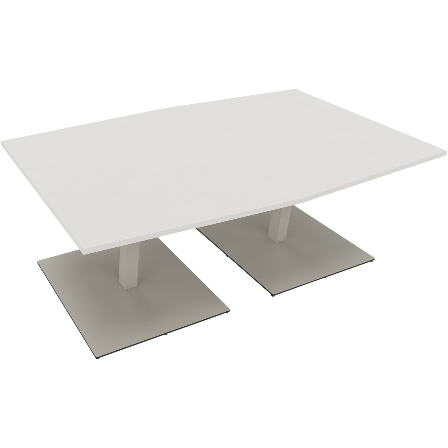 Konferenztisch communication 2.000 x 720 x 1.000/1.100 mm (B x H x T) Holz Farbe der Tischplatte: diamantweiß