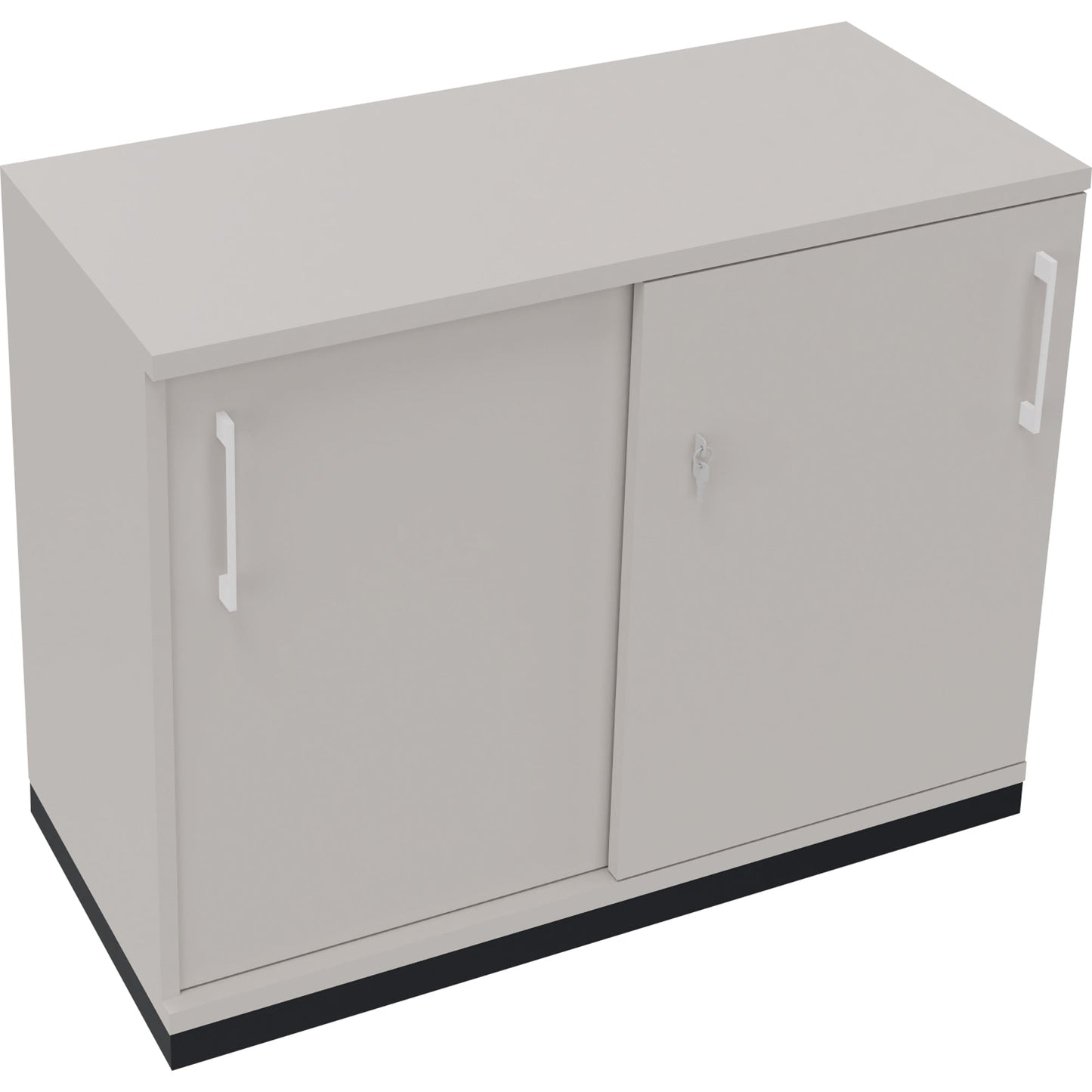 Schiebetürenschrank endless 1.000 x 781 x 442 mm (B x H x T) 1 Fachboden Holz lichtgrau