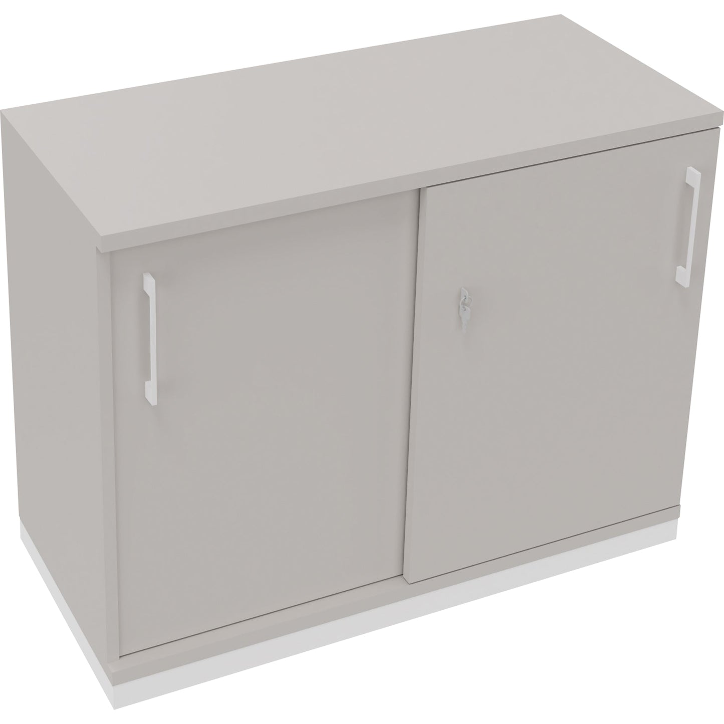 Schiebetürenschrank endless 1.000 x 781 x 442 mm (B x H x T) 1 Fachboden Holz lichtgrau