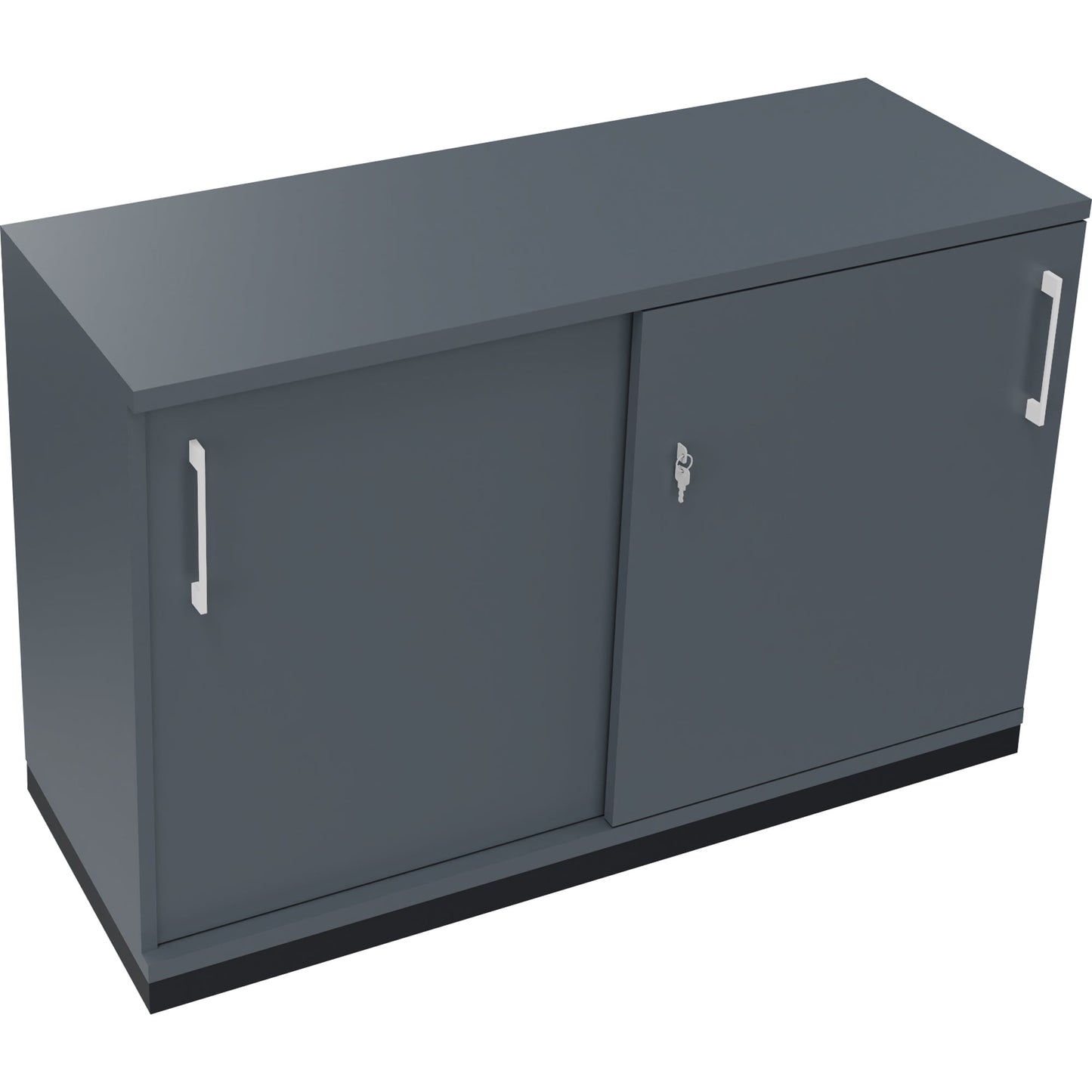 Schiebetürenschrank endless 1.200 x 781 x 442 mm (B x H x T) 2 Fachböden Holz lavagrau