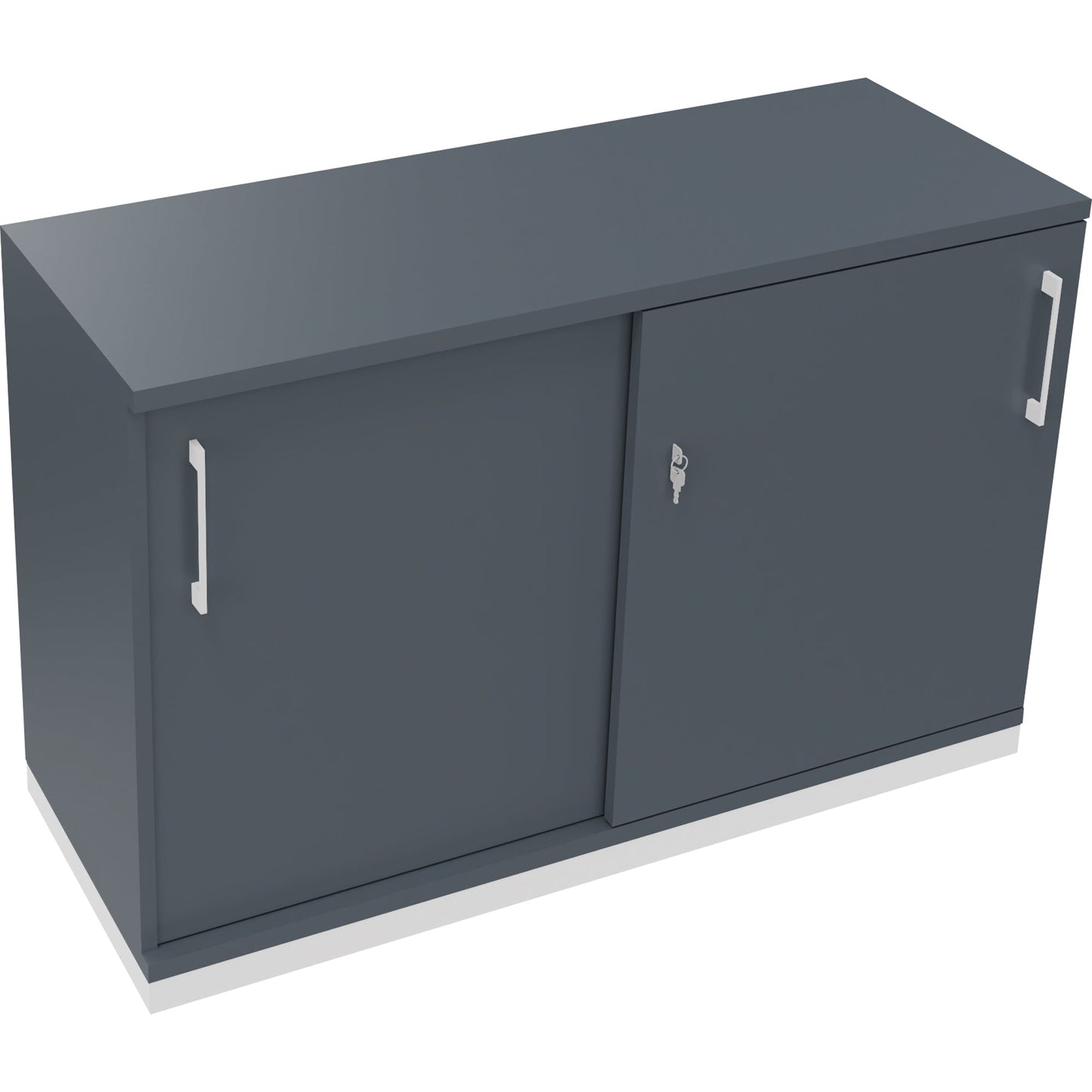 Schiebetürenschrank endless 1.200 x 781 x 442 mm (B x H x T) 2 Fachböden Holz lavagrau