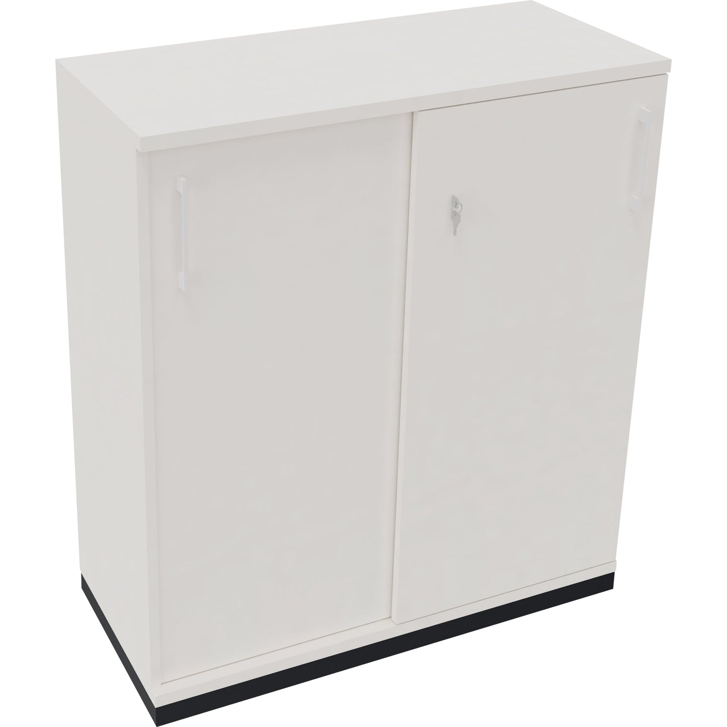 Schiebetürenschrank endless 1.000 x 1.133 x 442 mm (B x H x T) 2 Fachböden Holz diamantweiß