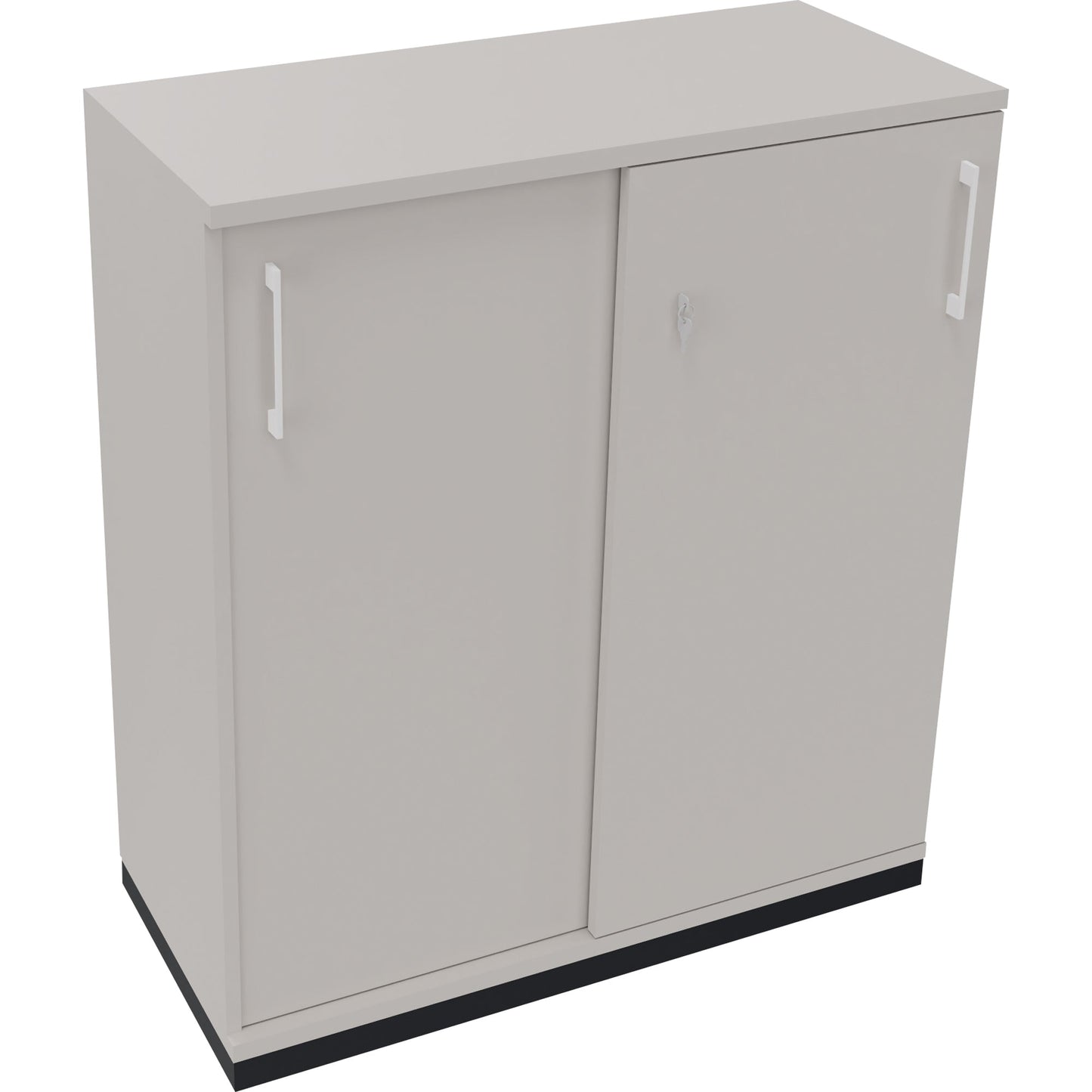 Schiebetürenschrank endless 1.000 x 1.133 x 442 mm (B x H x T) 2 Fachböden Holz lichtgrau