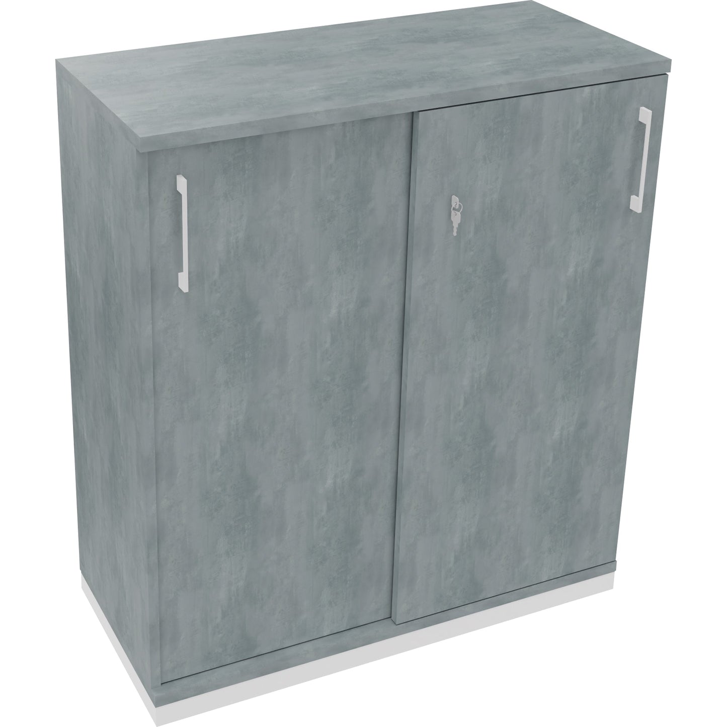 Schiebetürenschrank endless 1.000 x 1.133 x 442 mm (B x H x T) 2 Fachböden Holz beton hell