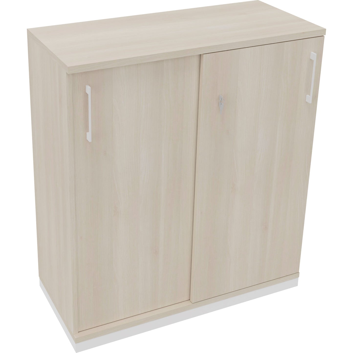 Schiebetürenschrank endless 1.000 x 1.133 x 442 mm (B x H x T) 2 Fachböden Holz akazie hell