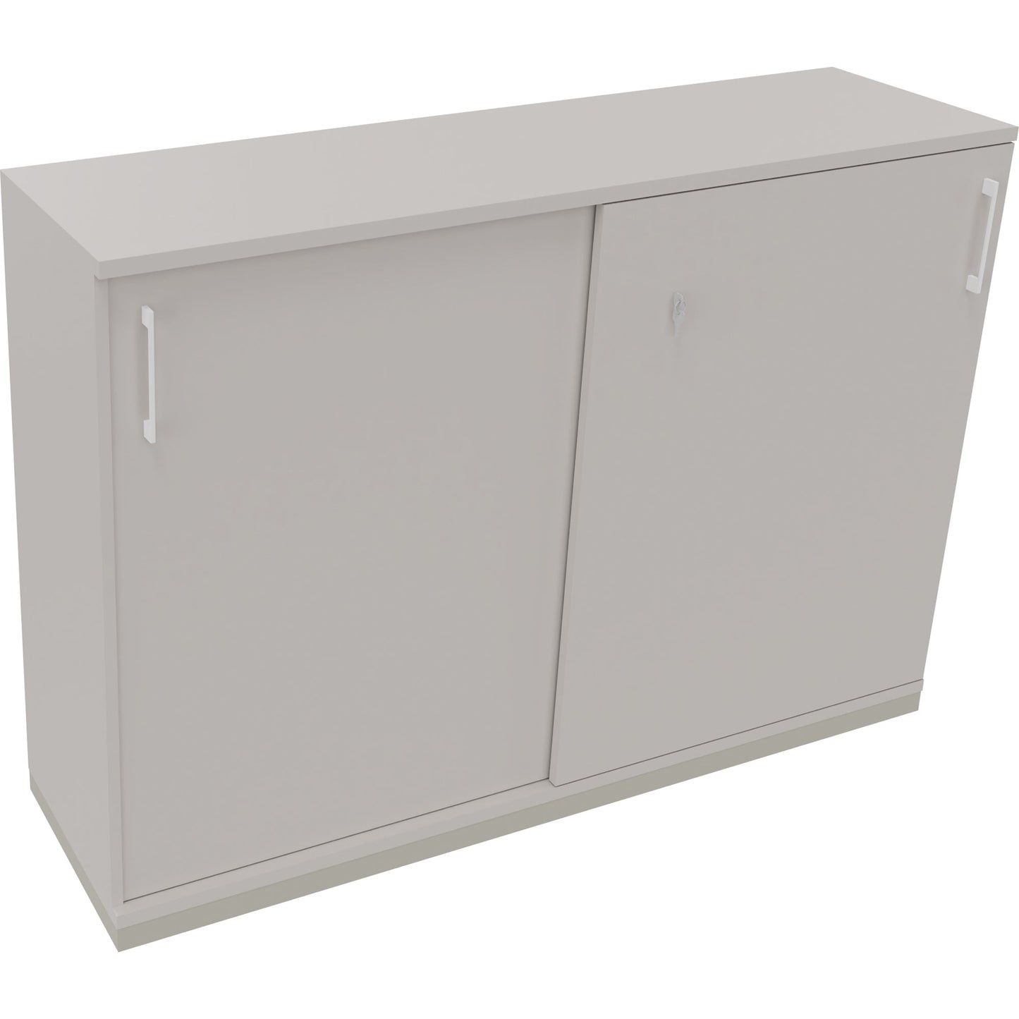 Schiebetürenschrank endless 1.600 x 1.133 x 442 mm (B x H x T) 4 Fachböden Holz lichtgrau