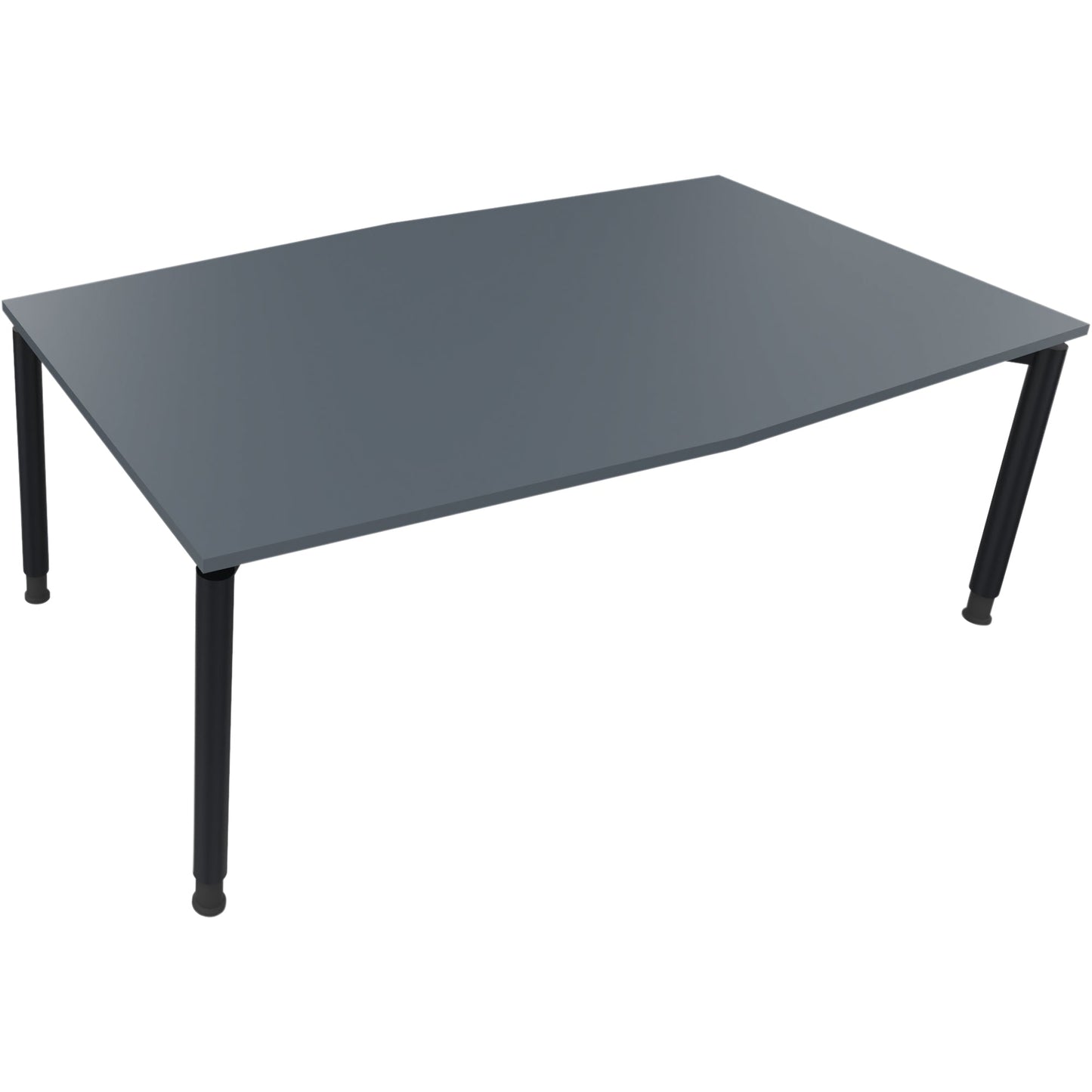 Konferenztisch communication 2.000 x 680-820 x 1.000/1.100 mm (B x H x T) Holz Farbe der Tischplatte: lavagrau