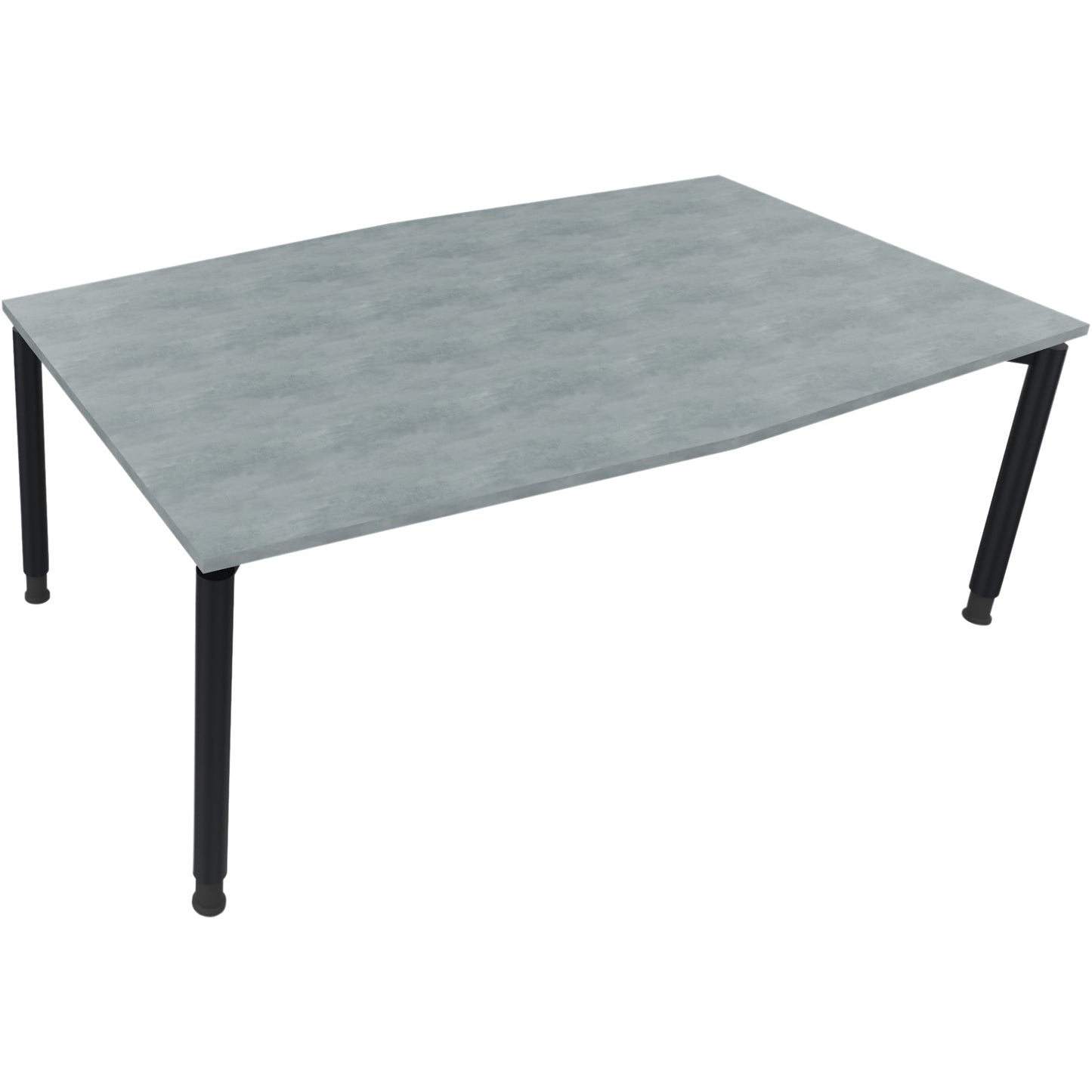 Konferenztisch communication 2.000 x 680-820 x 1.000/1.100 mm (B x H x T) Holz Farbe der Tischplatte: beton hell