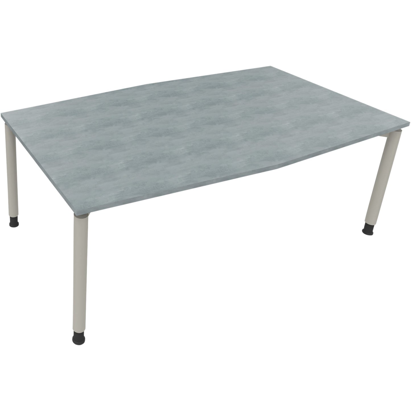 Konferenztisch communication 2.000 x 680-820 x 1.000/1.100 mm (B x H x T) Holz Farbe der Tischplatte: beton hell