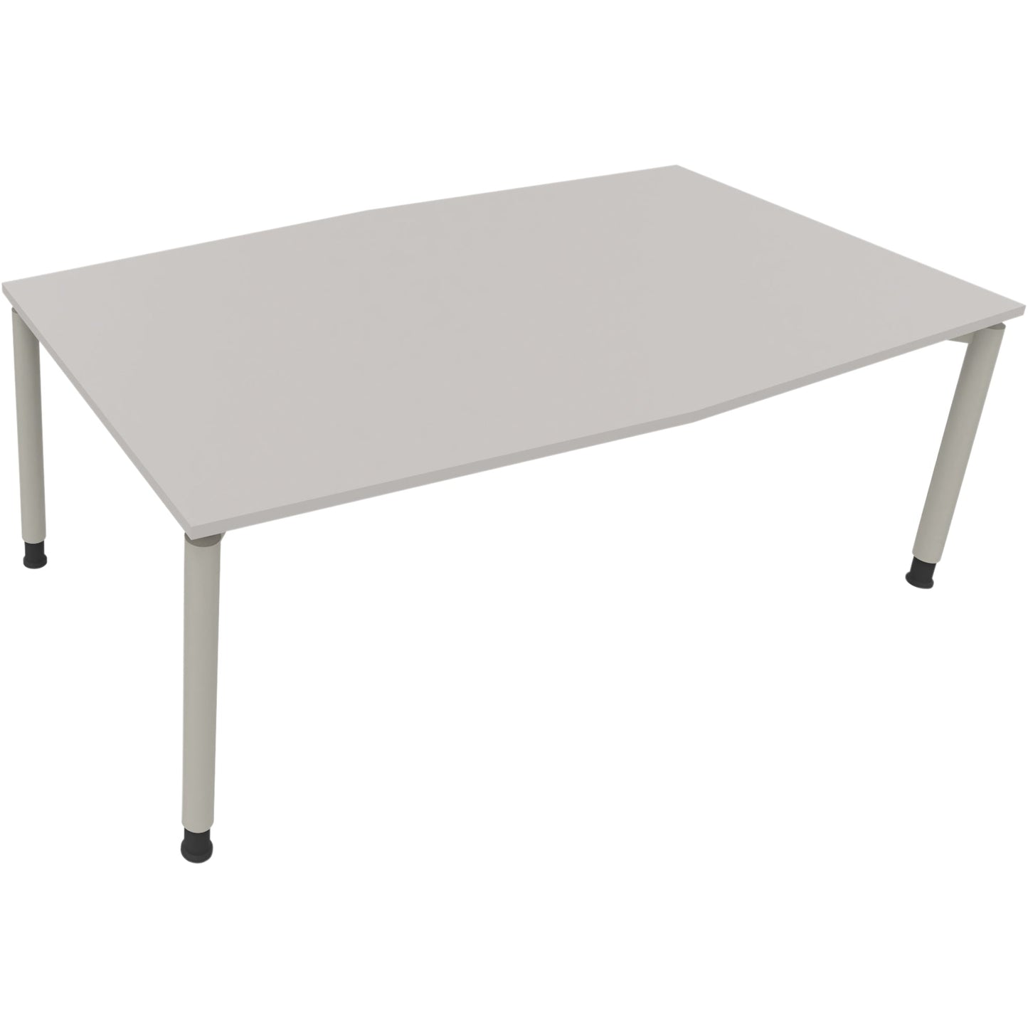 Konferenztisch communication 2.000 x 680-820 x 1.000/1.100 mm (B x H x T) Holz Farbe der Tischplatte: lichtgrau