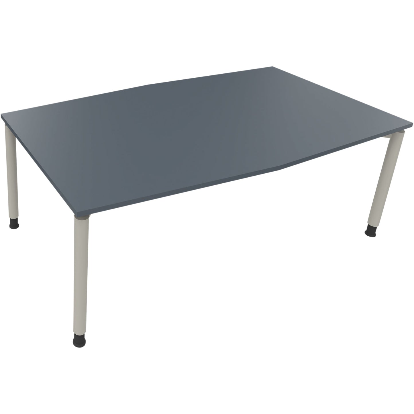 Konferenztisch communication 2.000 x 680-820 x 1.000/1.100 mm (B x H x T) Holz Farbe der Tischplatte: lavagrau