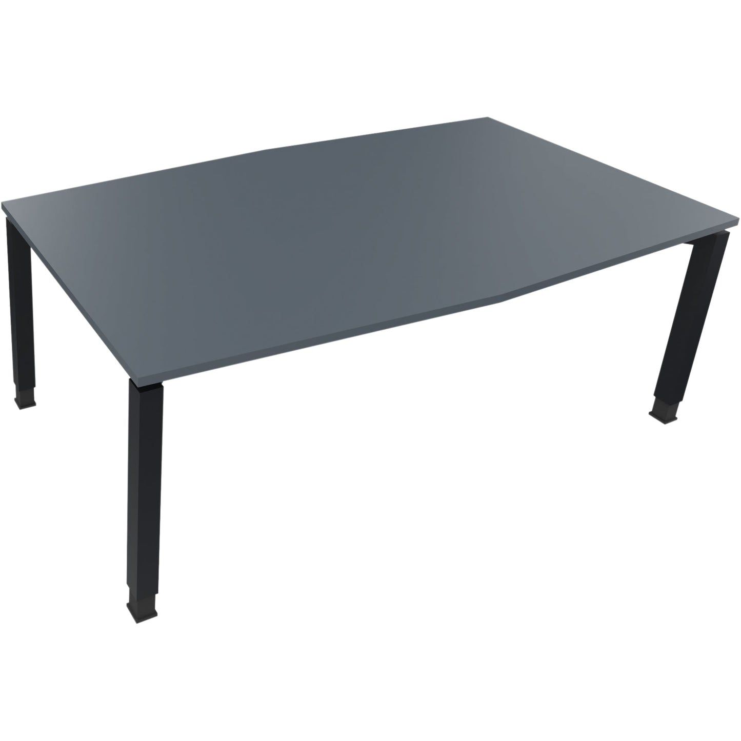 Konferenztisch communication 2.000 x 680-820 x 1.000/1.100 mm (B x H x T) Holz Farbe der Tischplatte: lavagrau
