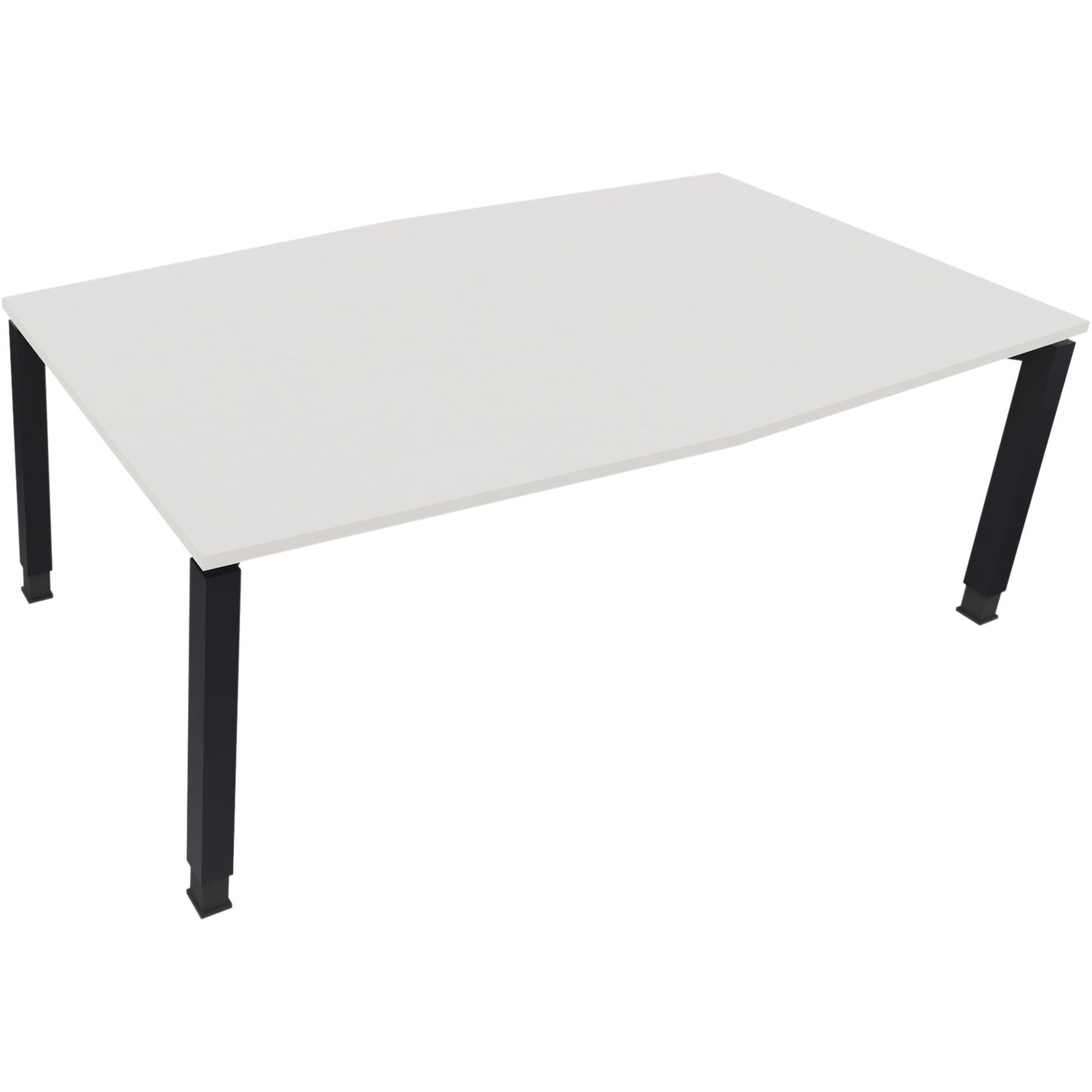 Konferenztisch communication 2.000 x 680-820 x 1.000/1.100 mm (B x H x T) Holz Farbe der Tischplatte: diamantweiß