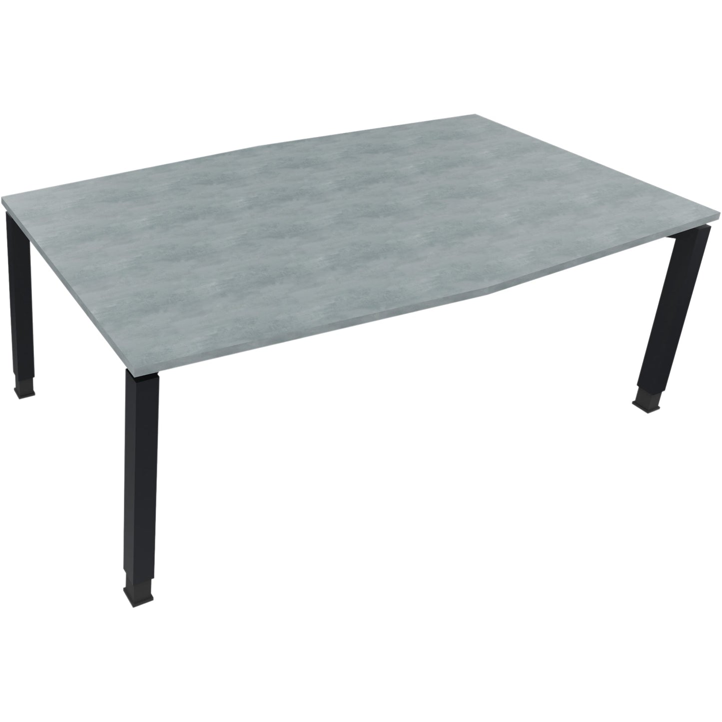 Konferenztisch communication 2.000 x 680-820 x 1.000/1.100 mm (B x H x T) Holz Farbe der Tischplatte: beton hell