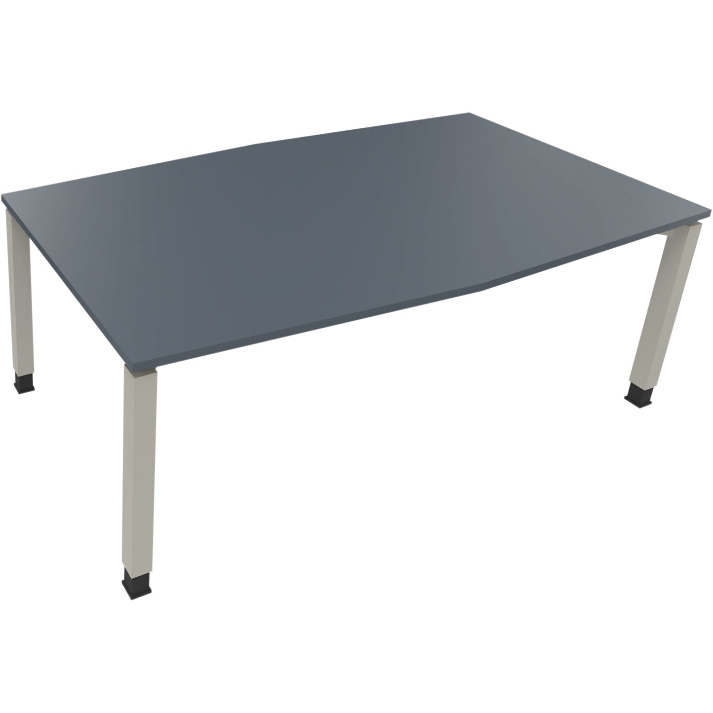 Konferenztisch communication 2.000 x 680-820 x 1.000/1.100 mm (B x H x T) Holz Farbe der Tischplatte: lavagrau