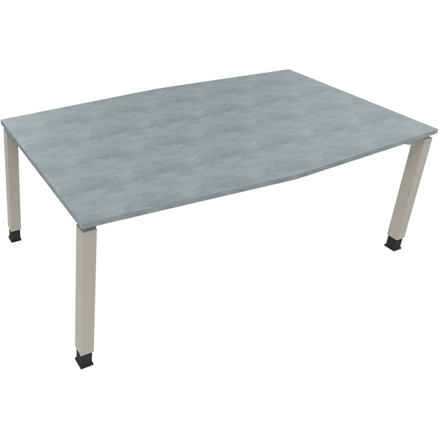 Konferenztisch communication 2.000 x 680-820 x 1.000/1.100 mm (B x H x T) Holz Farbe der Tischplatte: beton hell