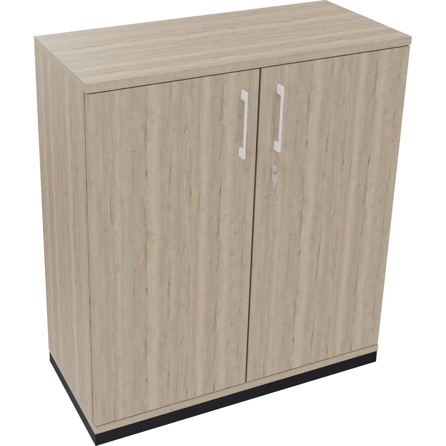 Flügeltürenschrank endless 1.000 x 1.133 x 442 mm (B x H x T) 2 Fachböden Holz Farbe: eiche natur anthrazit metallic