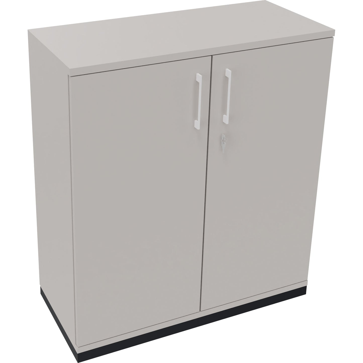 Flügeltürenschrank endless 1.000 x 1.133 x 442 mm (B x H x T) 2 Fachböden Holz Farbe: lichtgrau anthrazit metallic