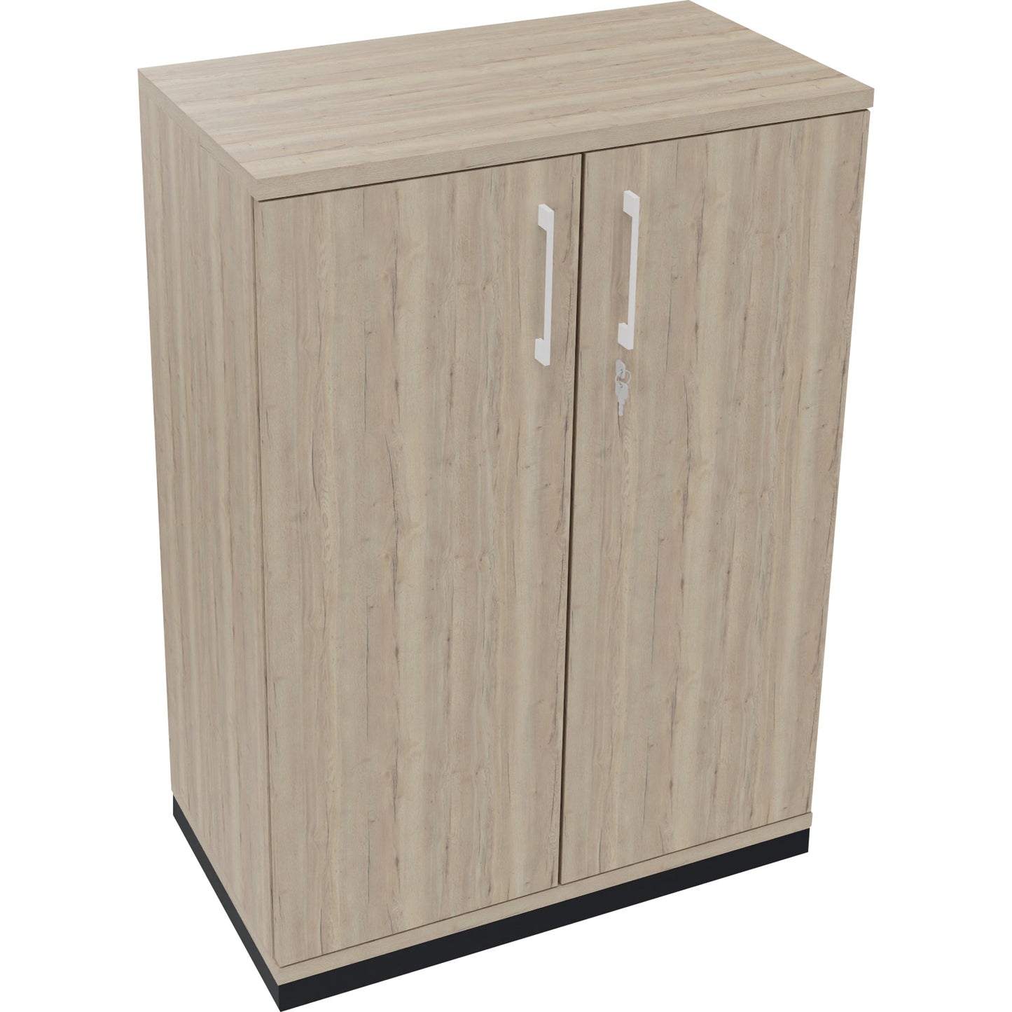 Flügeltürenschrank endless 800 x 1.133 x 442 mm (B x H x T) 2 Fachböden Holz Farbe: eiche natur anthrazit metallic