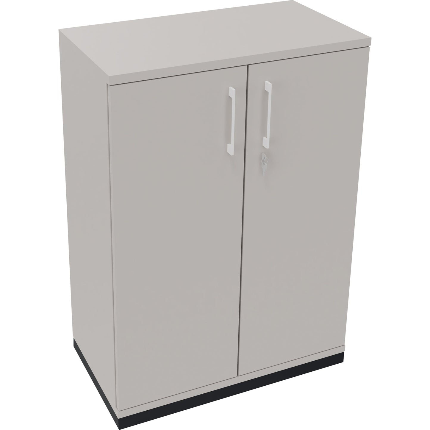 Flügeltürenschrank endless 800 x 1.133 x 442 mm (B x H x T) 2 Fachböden Holz Farbe: lichtgrau anthrazit metallic
