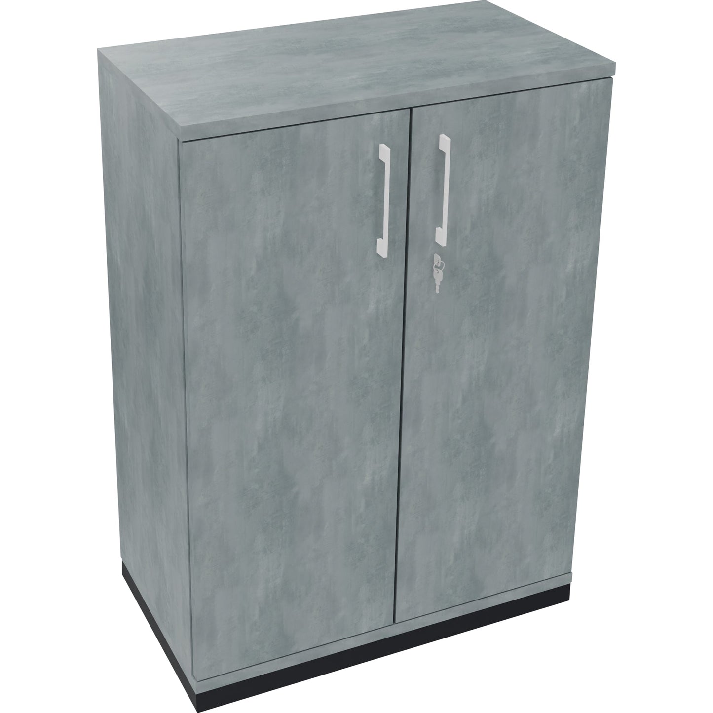 Flügeltürenschrank endless 800 x 1.133 x 442 mm (B x H x T) 2 Fachböden Holz Farbe: beton hell anthrazit metallic