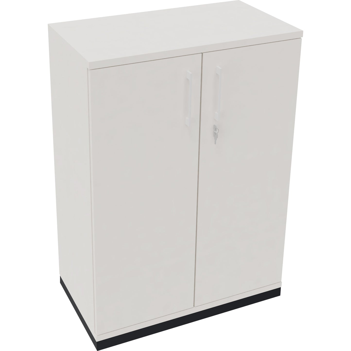 Flügeltürenschrank endless 800 x 1.133 x 442 mm (B x H x T) 2 Fachböden Holz Farbe: diamant weiß anthrazit metallic