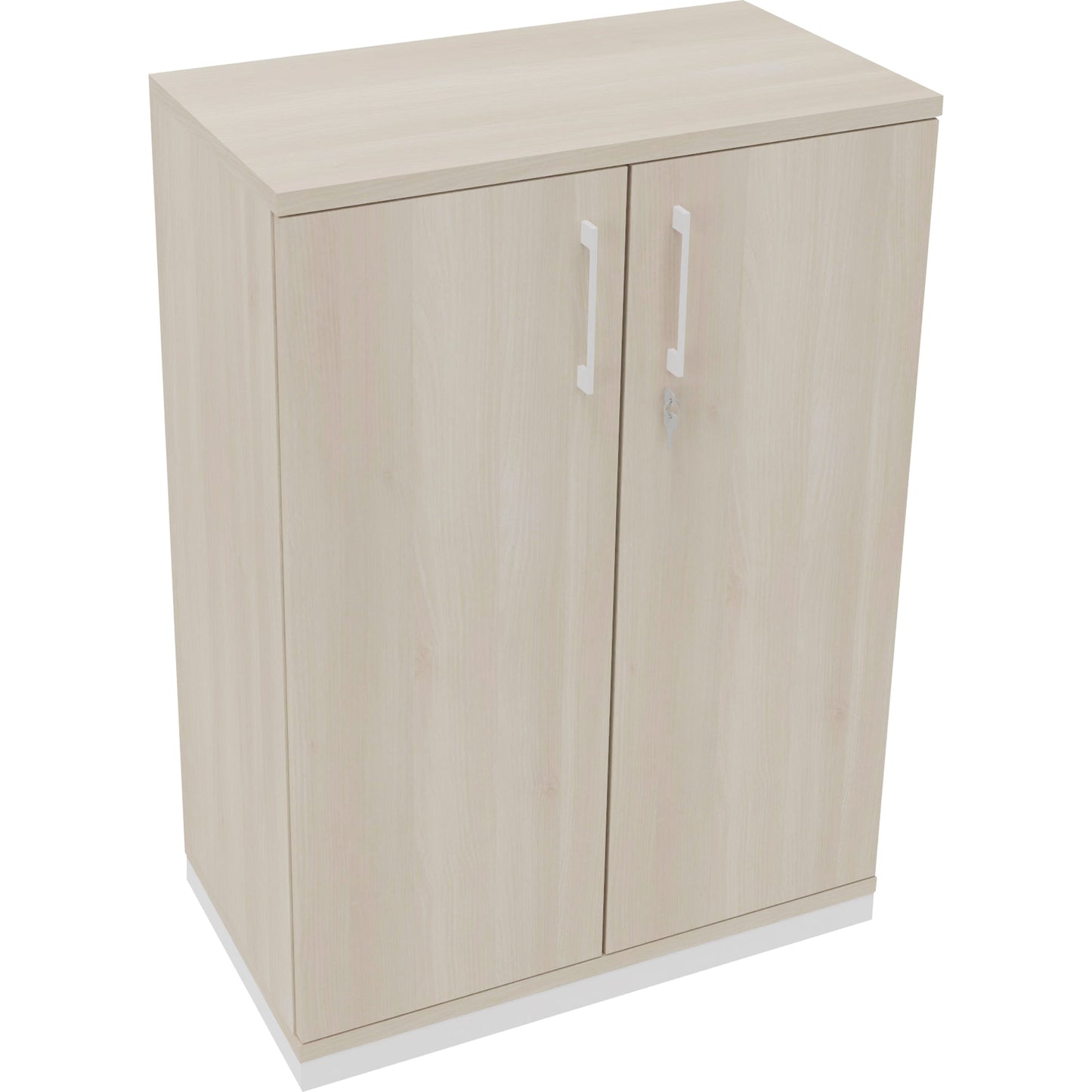 Flügeltürenschrank endless 800 x 1.133 x 442 mm (B x H x T) 2 Fachböden Holz Farbe: akazie hell verkehrsweiß