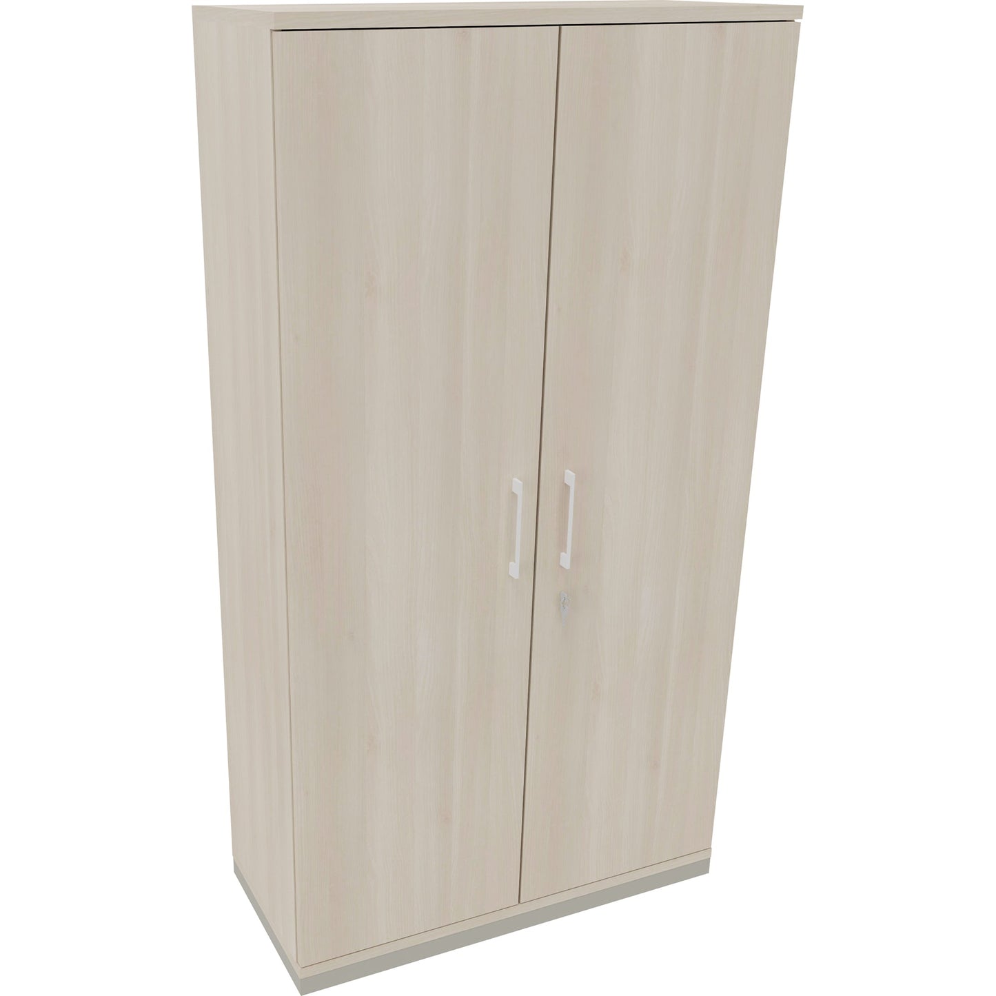 Flügeltürenschrank endless 1.000 x 1.869 x 442 mm (B x H x T) 4 Fachböden Holz Farbe: akazie hell silberaluminium