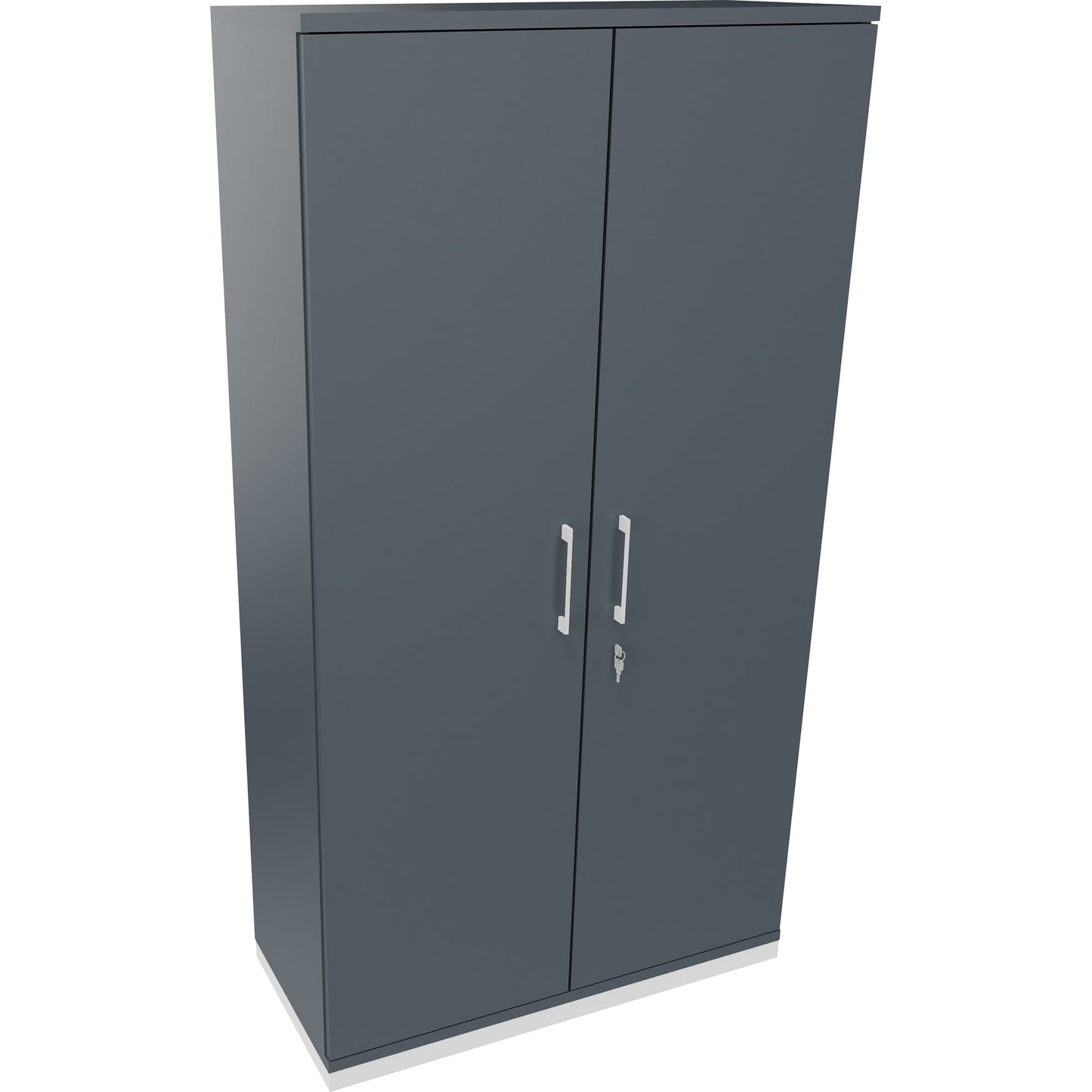 Flügeltürenschrank endless 1.000 x 1.869 x 442 mm (B x H x T) 4 Fachböden Holz Farbe: lavagrau verkehrsweiß