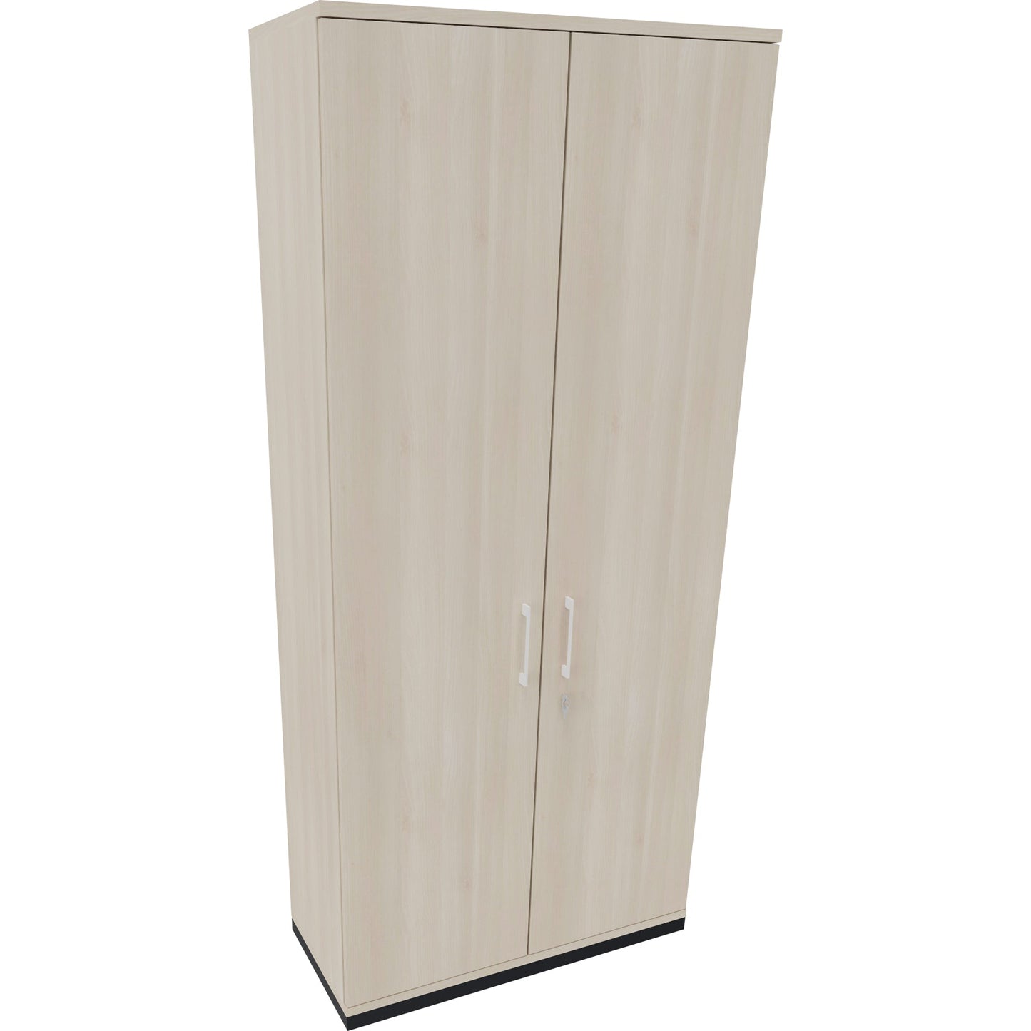 Flügeltürenschrank endless 1.000 x 2.221 x 442 mm (B x H x T) 5 Fachböden Holz Farbe: akazie hell anthrazit metallic