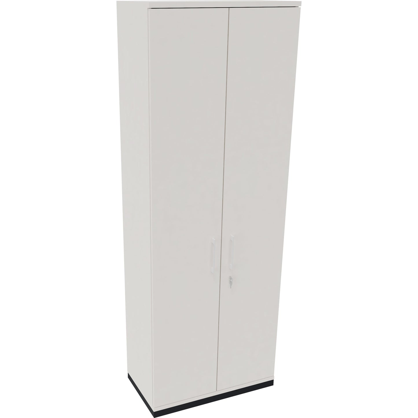 Flügeltürenschrank endless 800 x 2.221 x 442 mm (B x H x T) 5 Fachböden Holz Farbe: diamant weiß anthrazit metallic