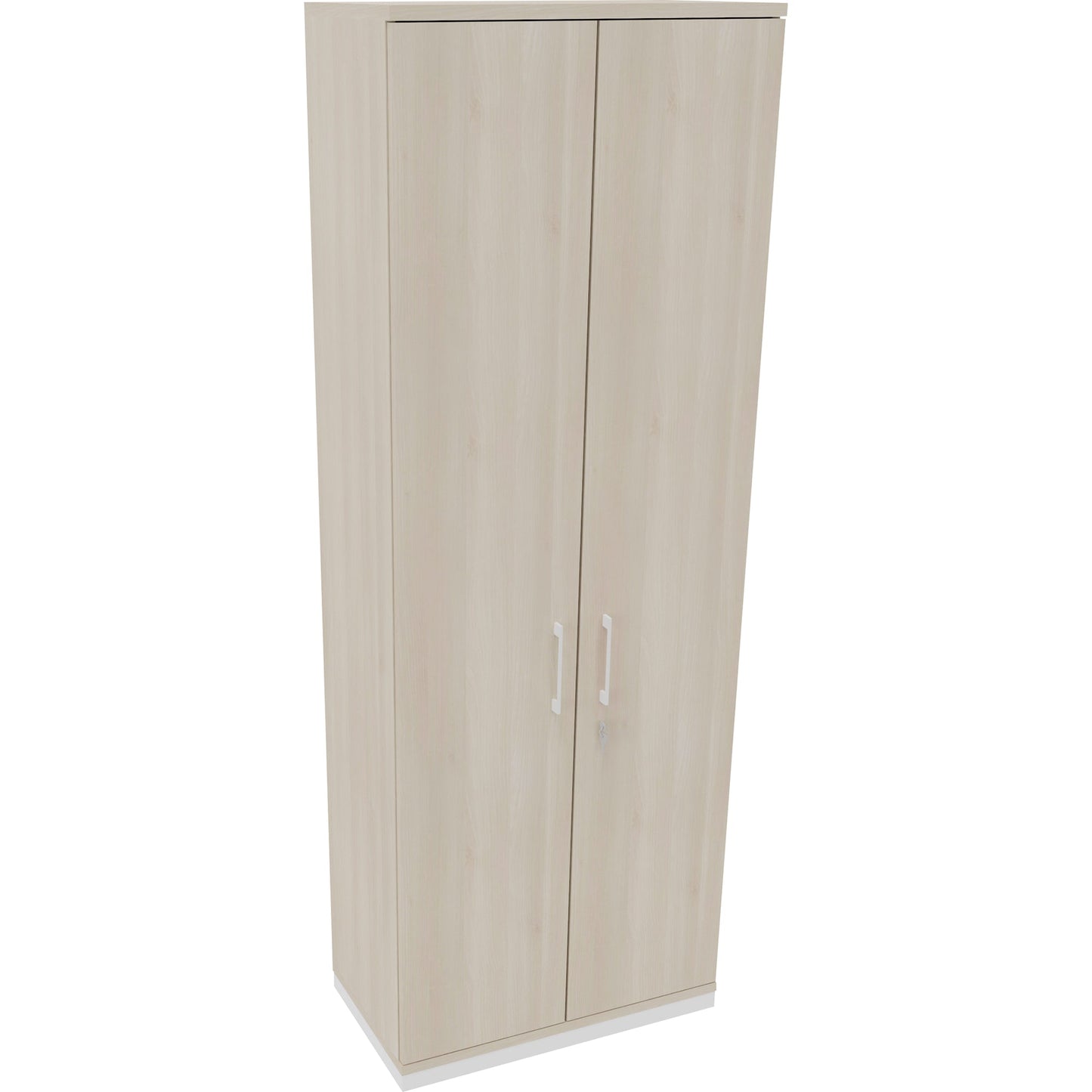 Flügeltürenschrank endless 800 x 2.221 x 442 mm (B x H x T) 5 Fachböden Holz Farbe: akazie hell verkehrsweiß
