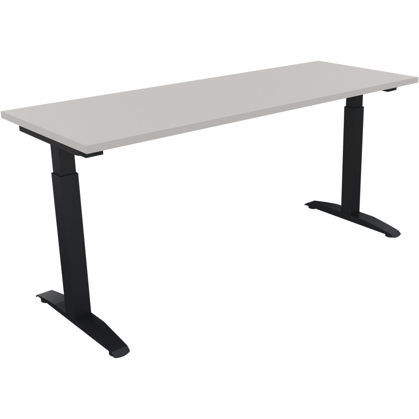 Schreibtisch all in one Maße: 1.600 x 650-850 x 600 mm (B x H x T) Holz lichtgrau