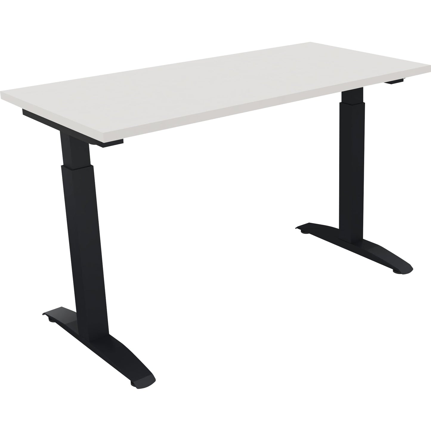 Schreibtisch all in one Maße: 1.200 x 650-850 x 600 mm (B x H x T) Holz diamantweiß