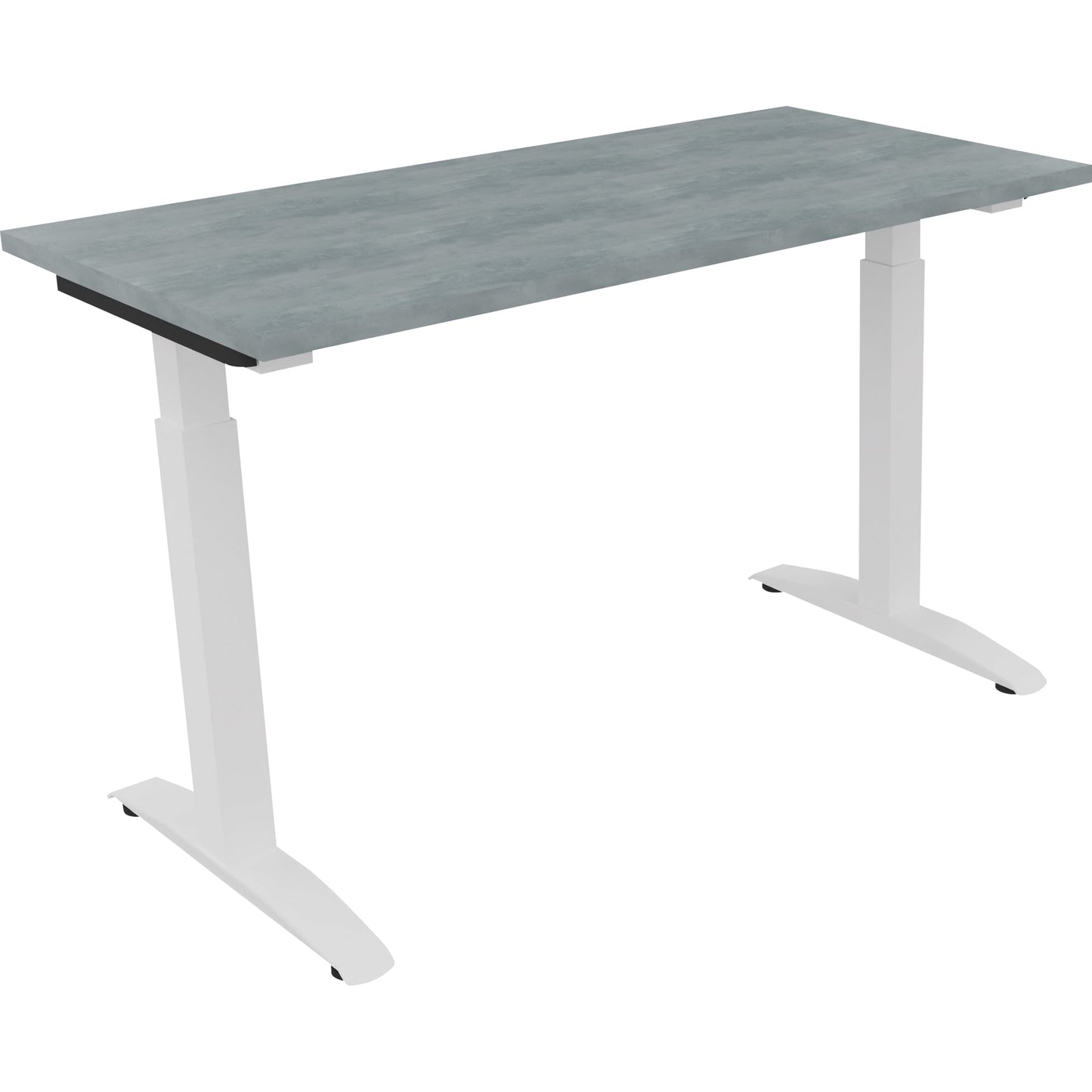 Schreibtisch all in one Maße: 1.200 x 650-850 x 600 mm (B x H x T) Holz beton hell