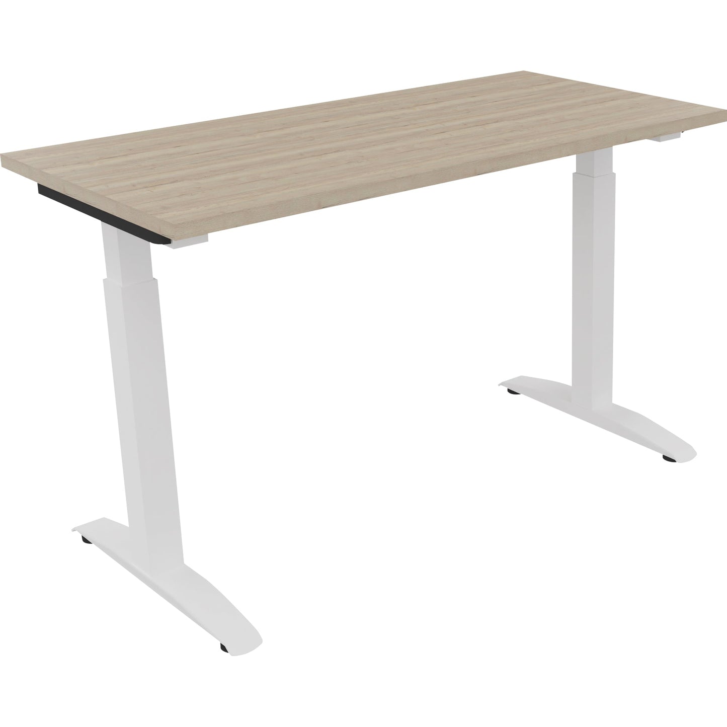 Schreibtisch all in one Maße: 1.200 x 650-850 x 600 mm (B x H x T) Holz eiche Natur