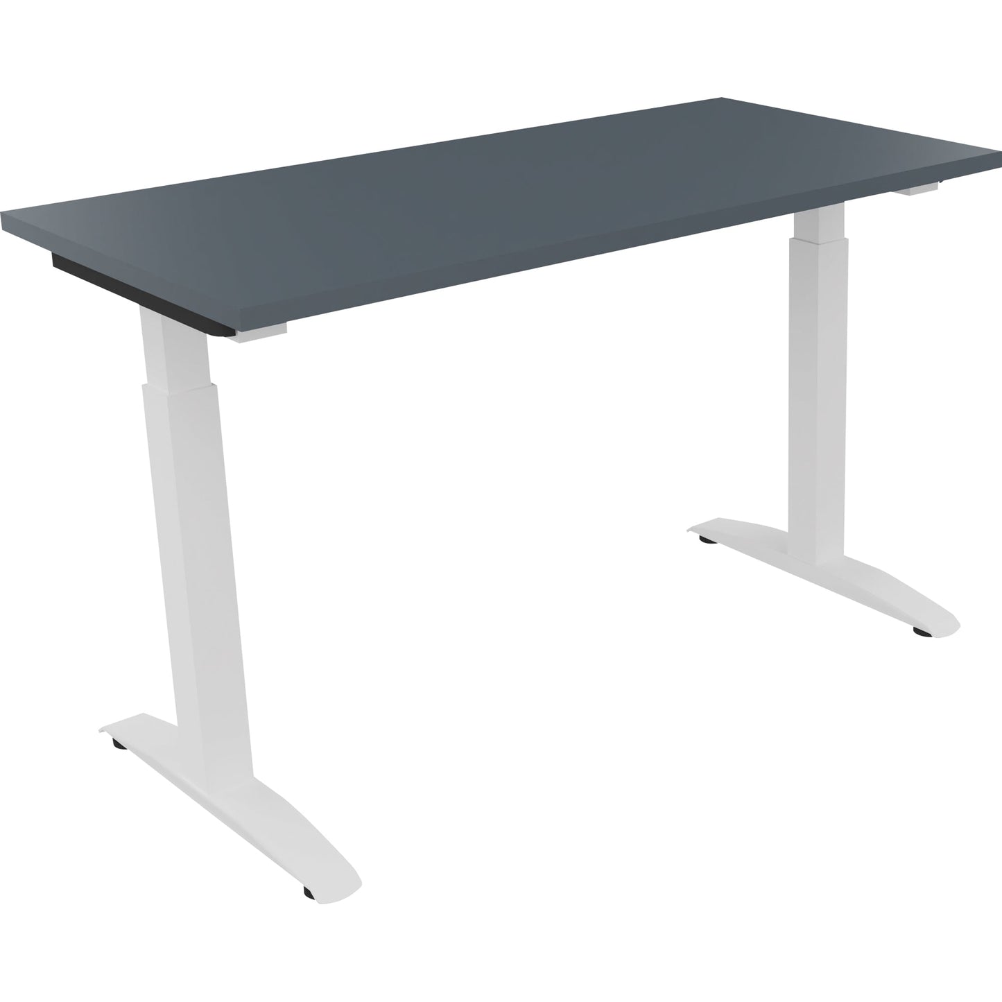 Schreibtisch all in one Maße: 1.200 x 650-850 x 600 mm (B x H x T) Holz lavagrau