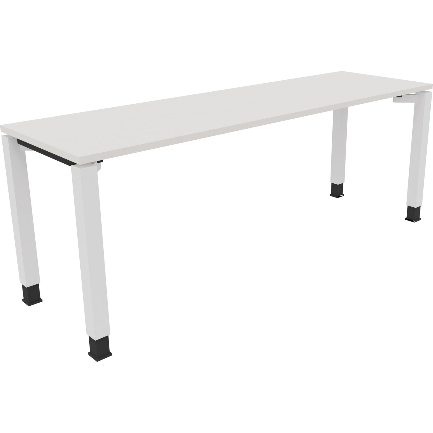 Schreibtisch all in one Maße: 2.000 x 680-820 x 600 mm (B x H x T) Holz diamant weiß