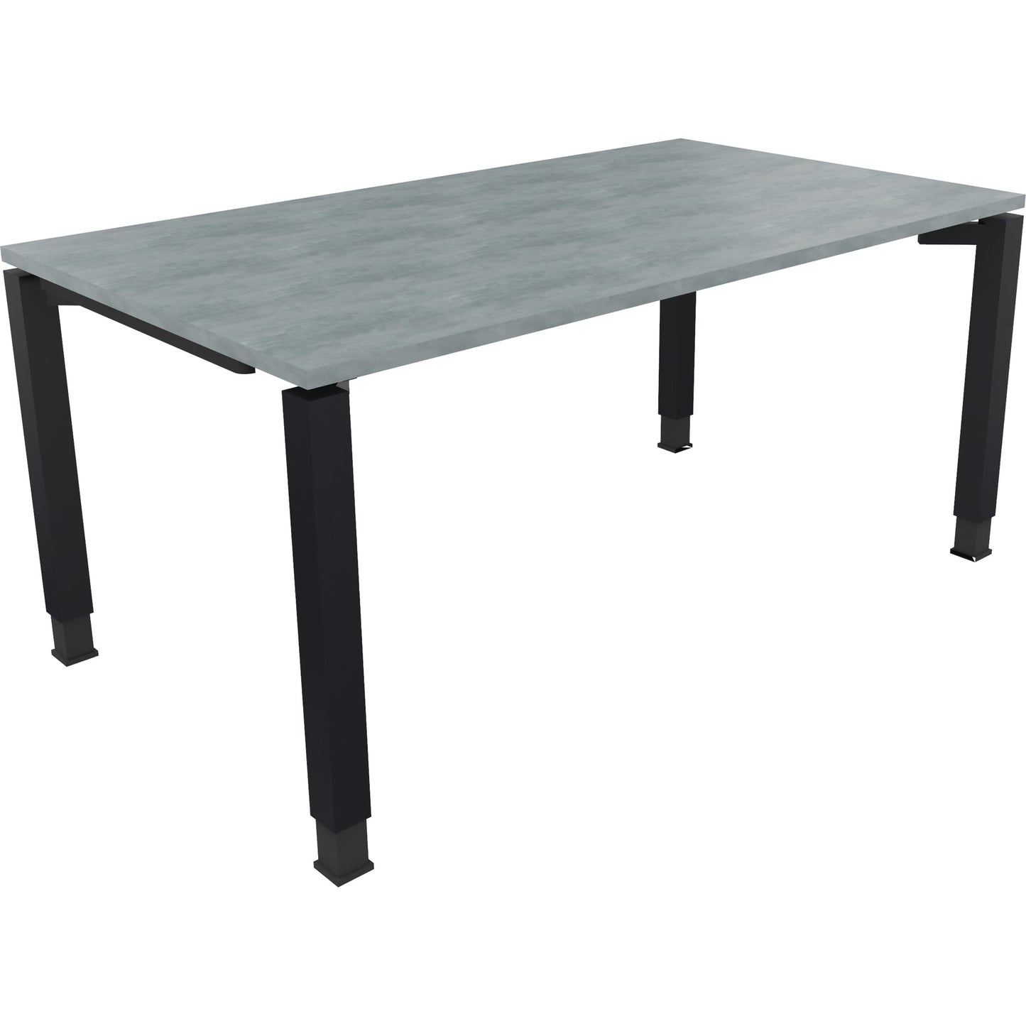 Schreibtisch all in one Maße: 1.600 x 680-820 x 900 mm (B x H x T) Holz beton hell