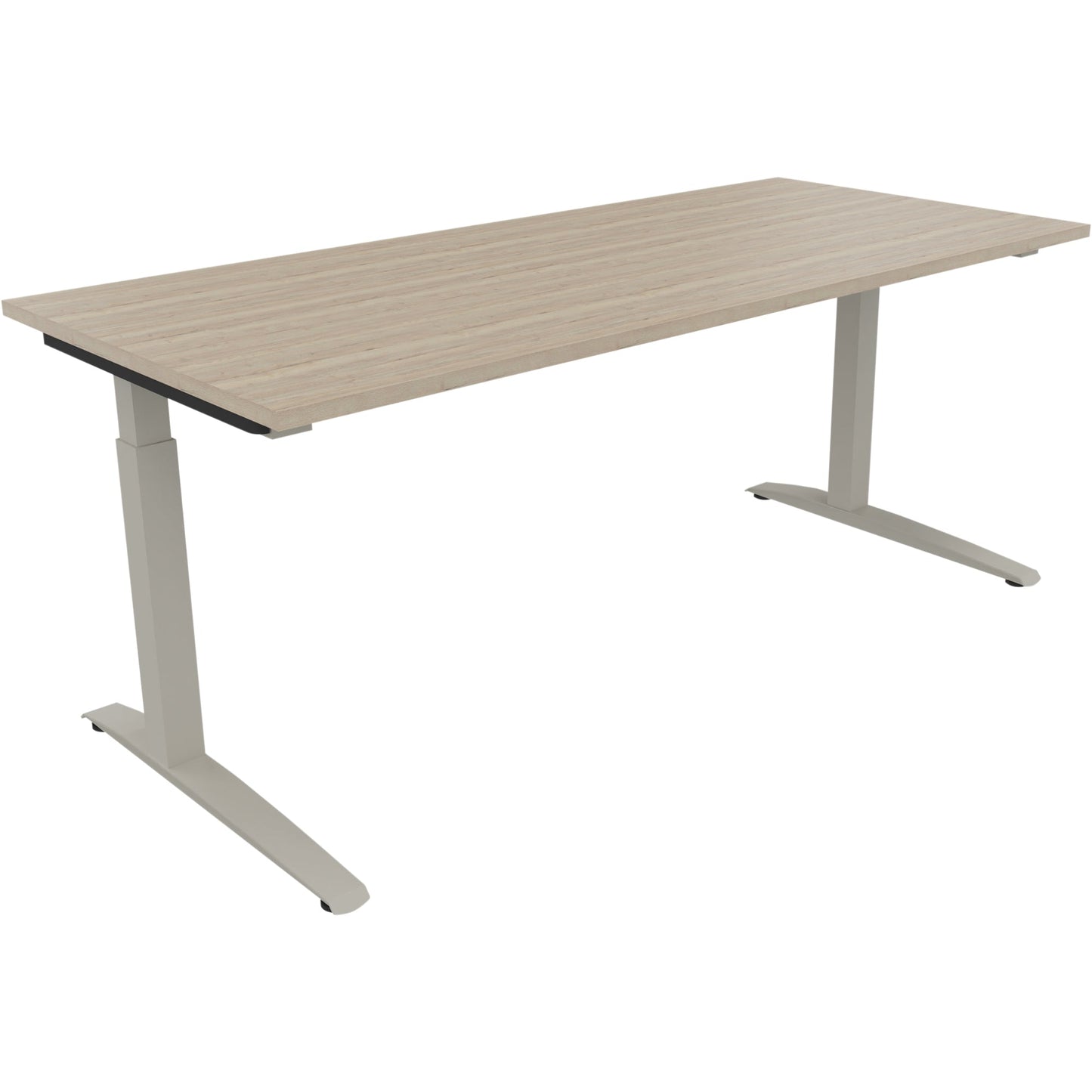 Schreibtisch all in one Maße: 1.800 x 650-850 x 800 mm (B x H x T) Holz eiche natur