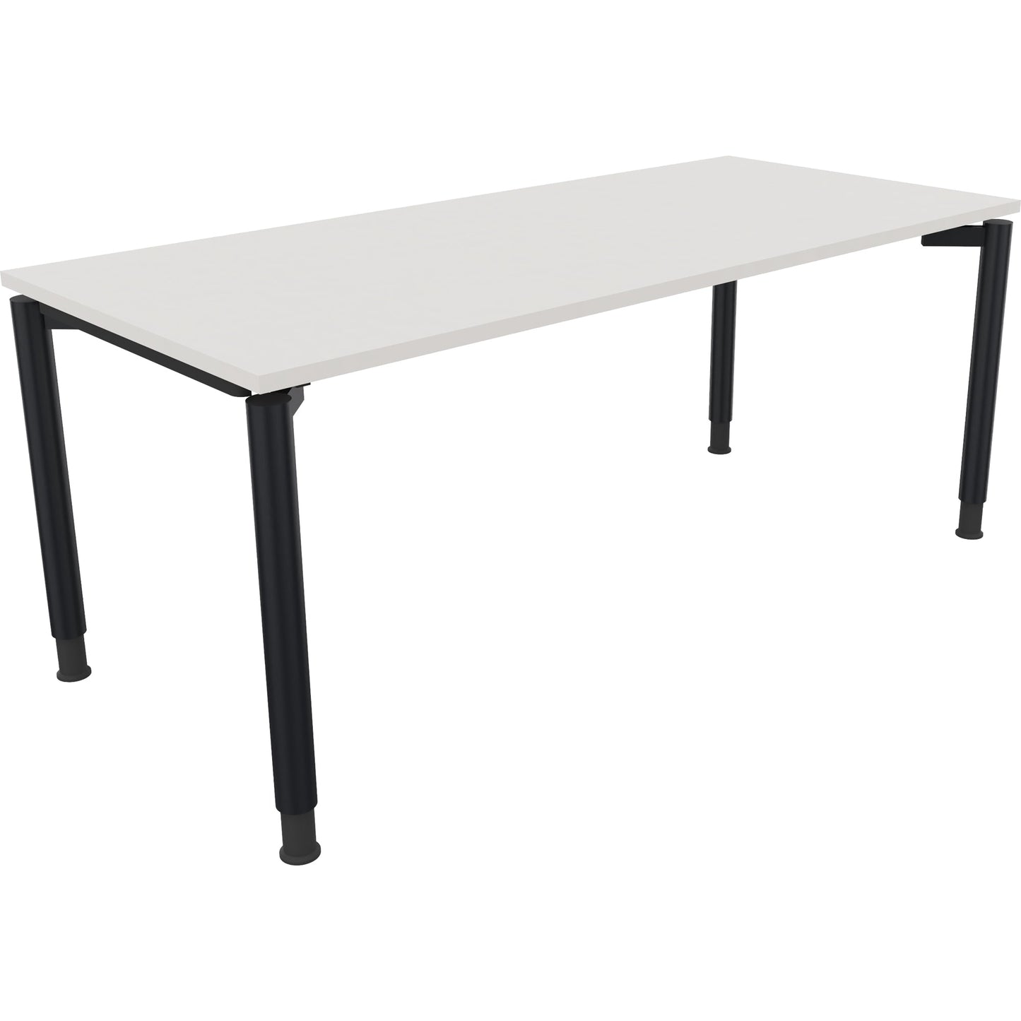 Schreibtisch all in one Maße: 1.800 x 680-820 x 800 mm (B x H x T) Holz diamantweiß