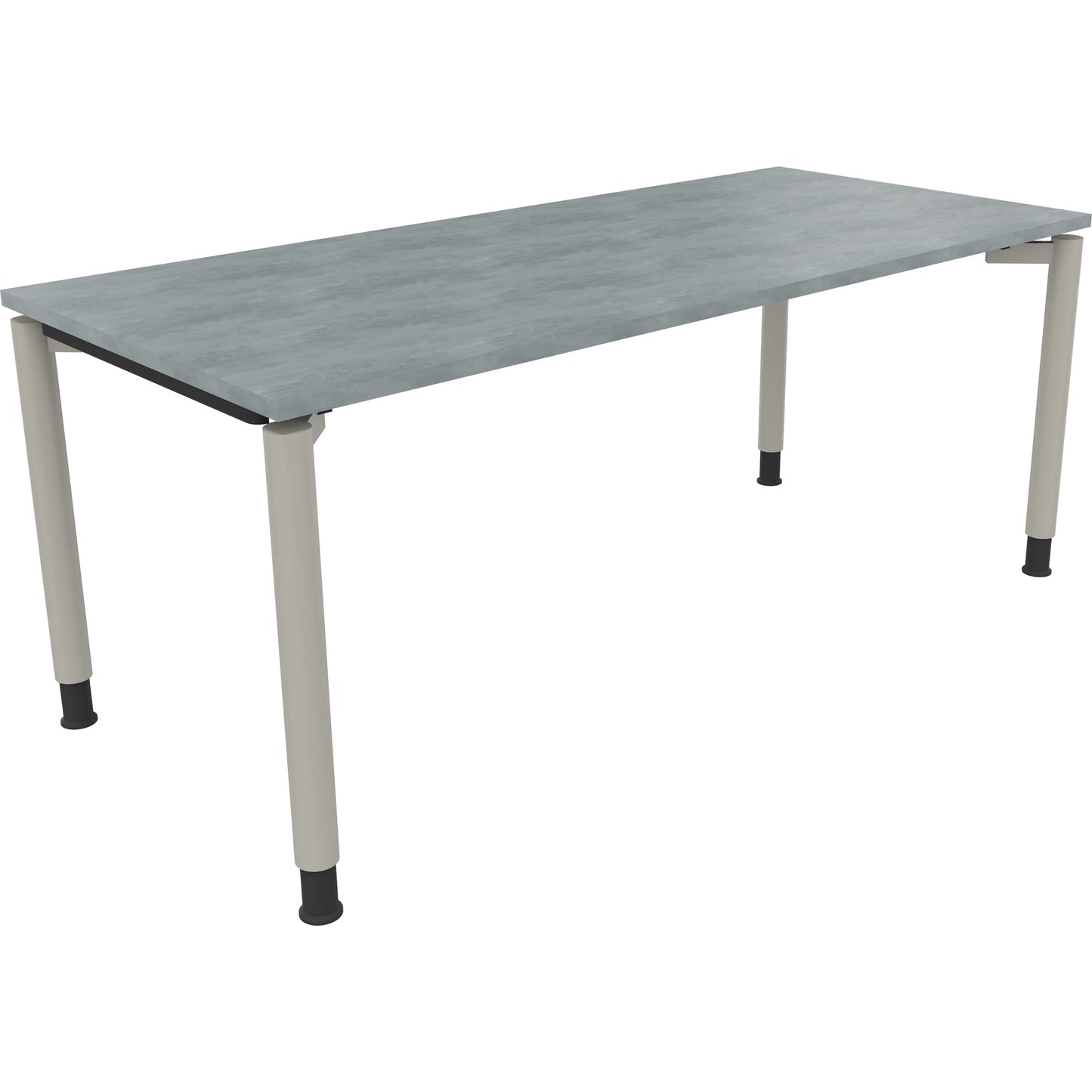 Schreibtisch all in one Maße: 1.800 x 680-820 x 800 mm (B x H x T) Holz beton hell