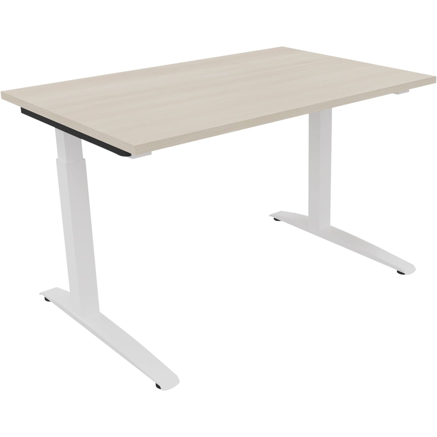 Schreibtisch all in one Maße: 1.200 x 650-850 x 800 mm (B x H x T) Holz akazie hell