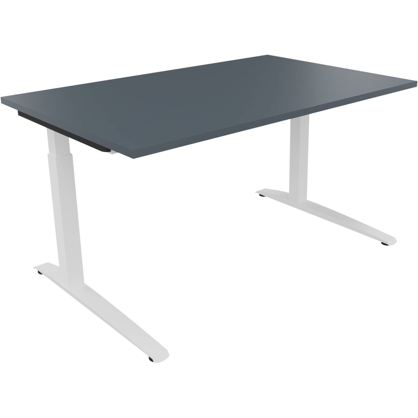 Schreibtisch all in one Maße: 1.400 x 650-850 x 900 mm (B x H x T) Holz lavagrau