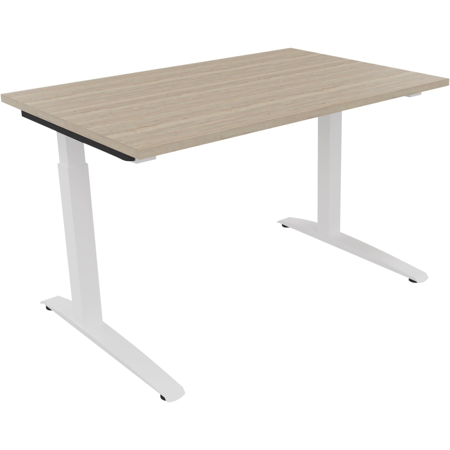 Schreibtisch all in one Maße: 1.200 x 650-850 x 800 mm (B x H x T) Holz eiche natur