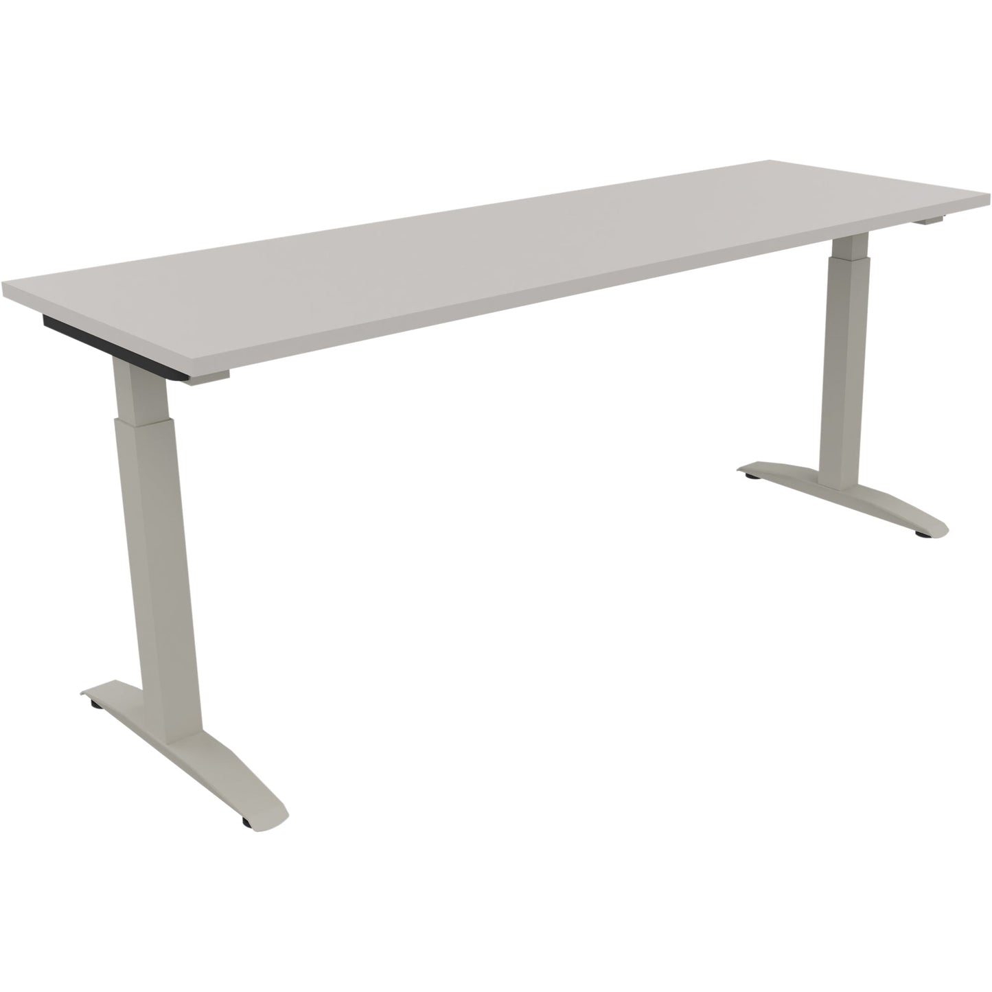 Schreibtisch all in one Maße: 1.800 x 650-850 x 600 mm (B x H x T) Holz lichtgrau