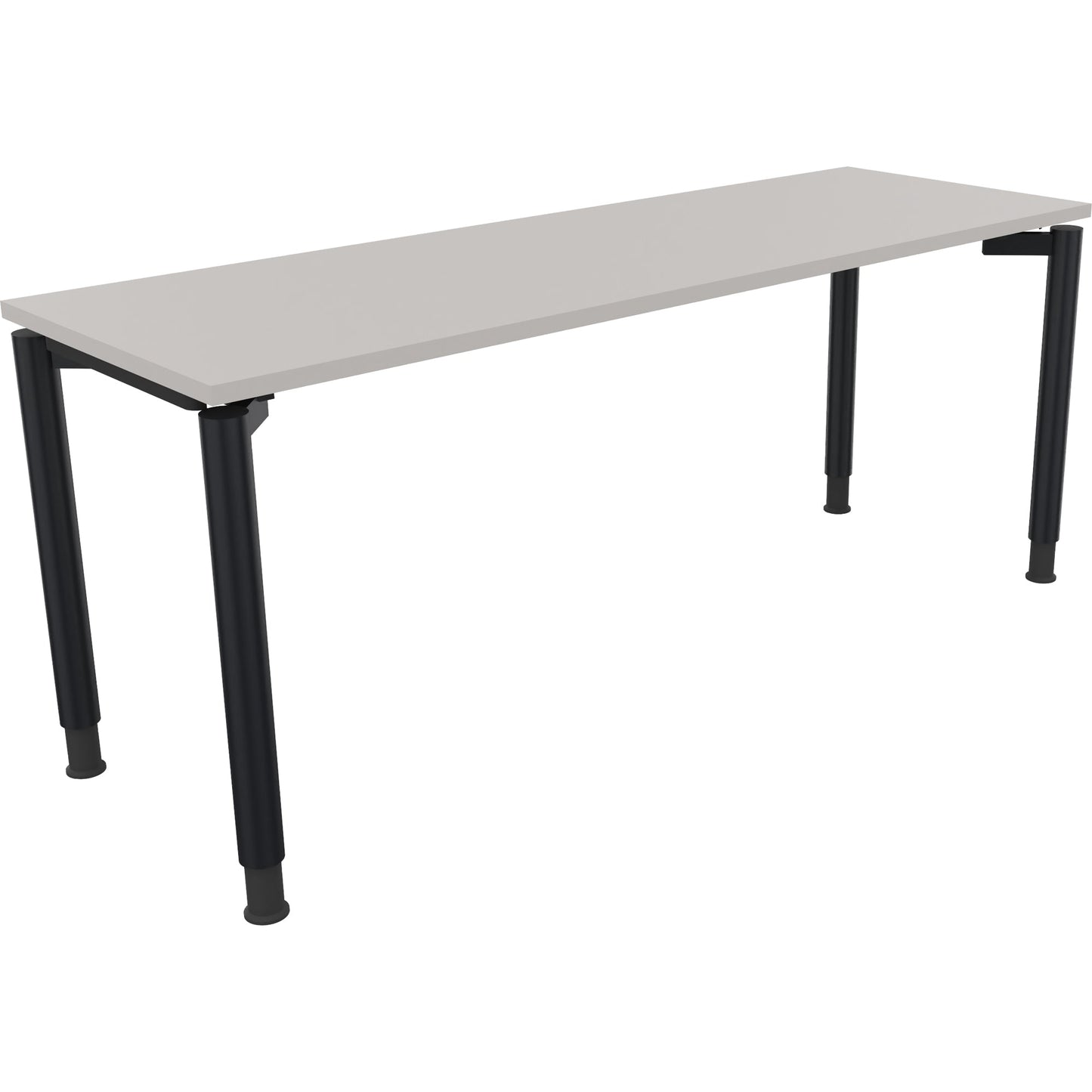 Schreibtisch all in one Maße: 1.800 x 680-820 x 600 mm (B x H x T) Holz lichtgrau