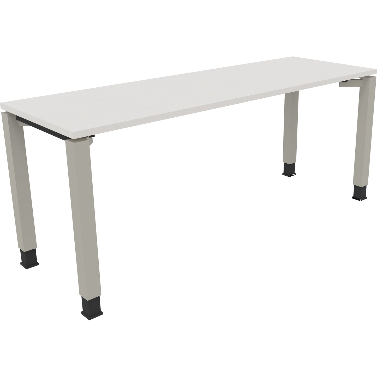 Schreibtisch all in one Maße: 1.800 x 680-820 x 600 mm (B x H x T) Holz diamantweiß