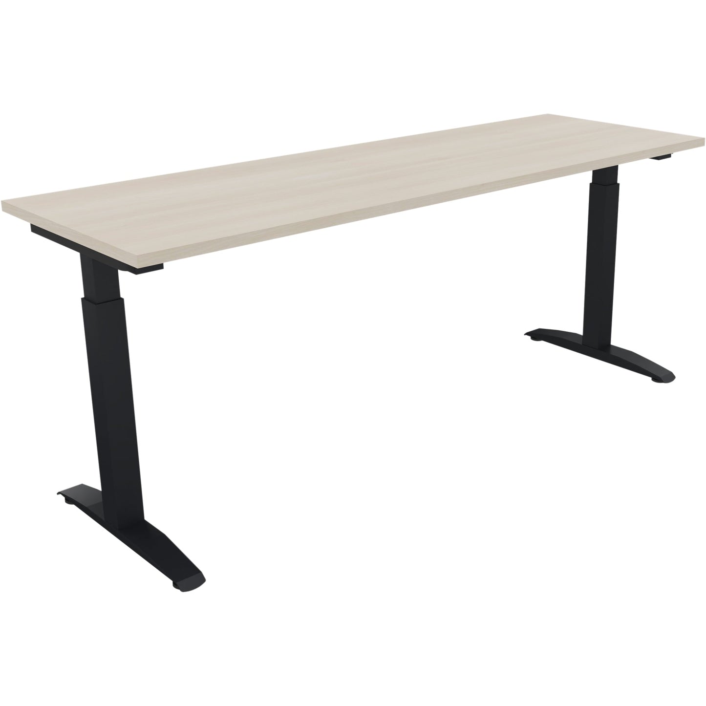 Schreibtisch all in one Maße: 1.800 x 650-850 x 600 mm (B x H x T) Holz akazie hell